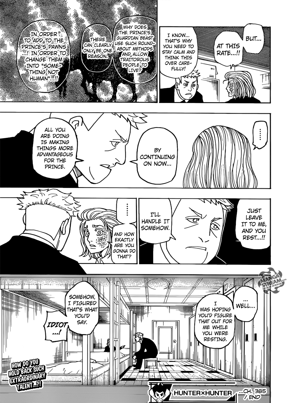 Hunter X Hunter Chapter 385 page 19 - Chapter 385: Warning