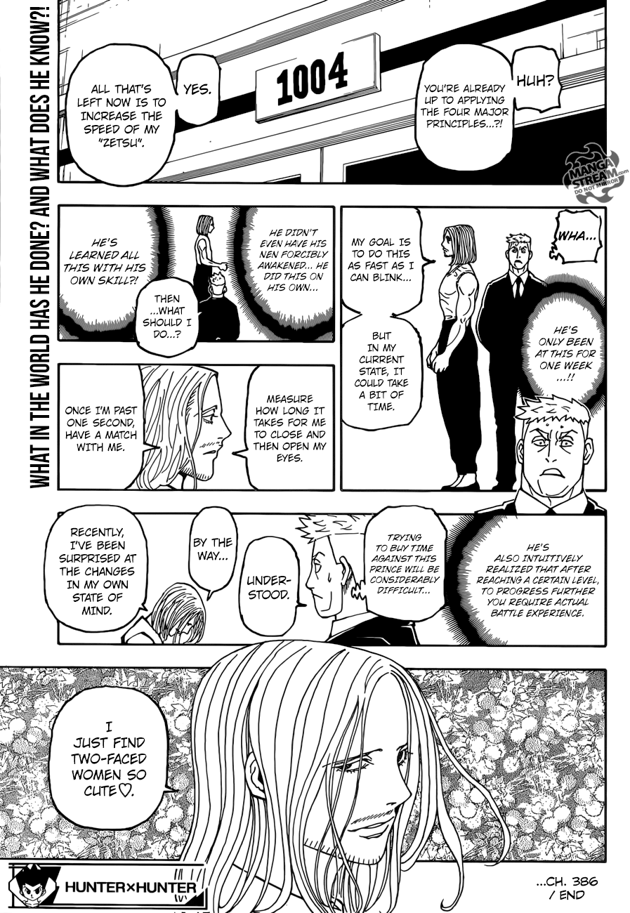 Hunter X Hunter Chapter 386 page 19 - Chapter 386: Hypothesis