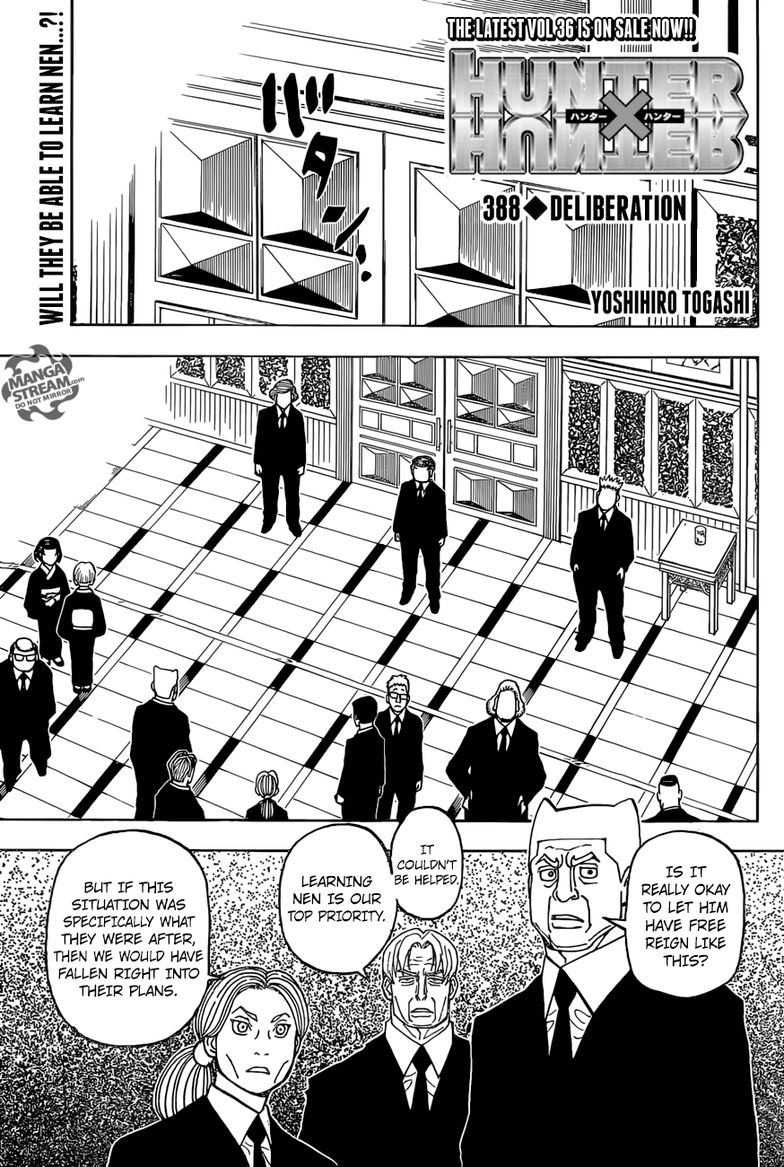 Hunter X Hunter Chapter 388 page 1 - Chapter 388: Reflection