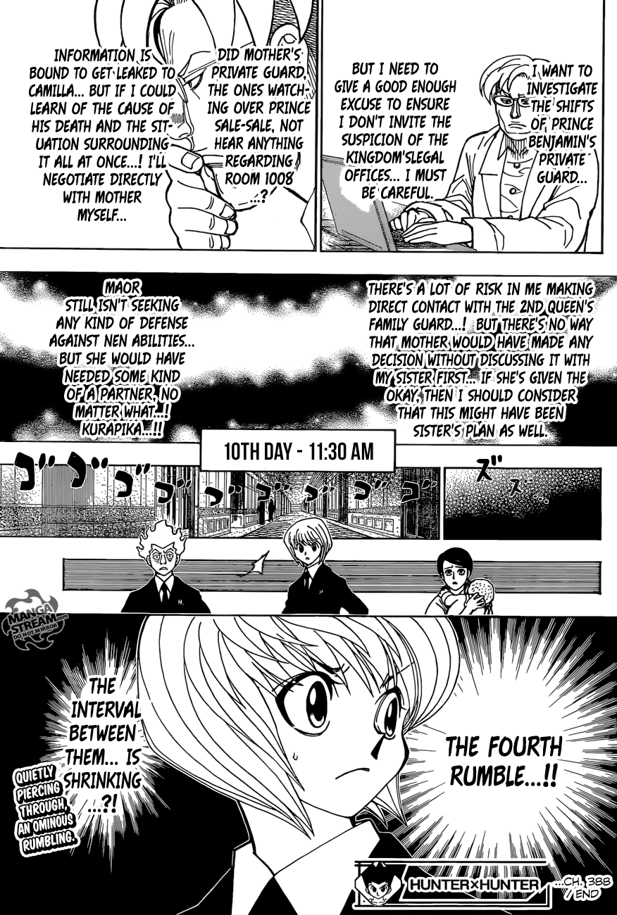 Hunter X Hunter Chapter 388 page 19 - Chapter 388: Reflection