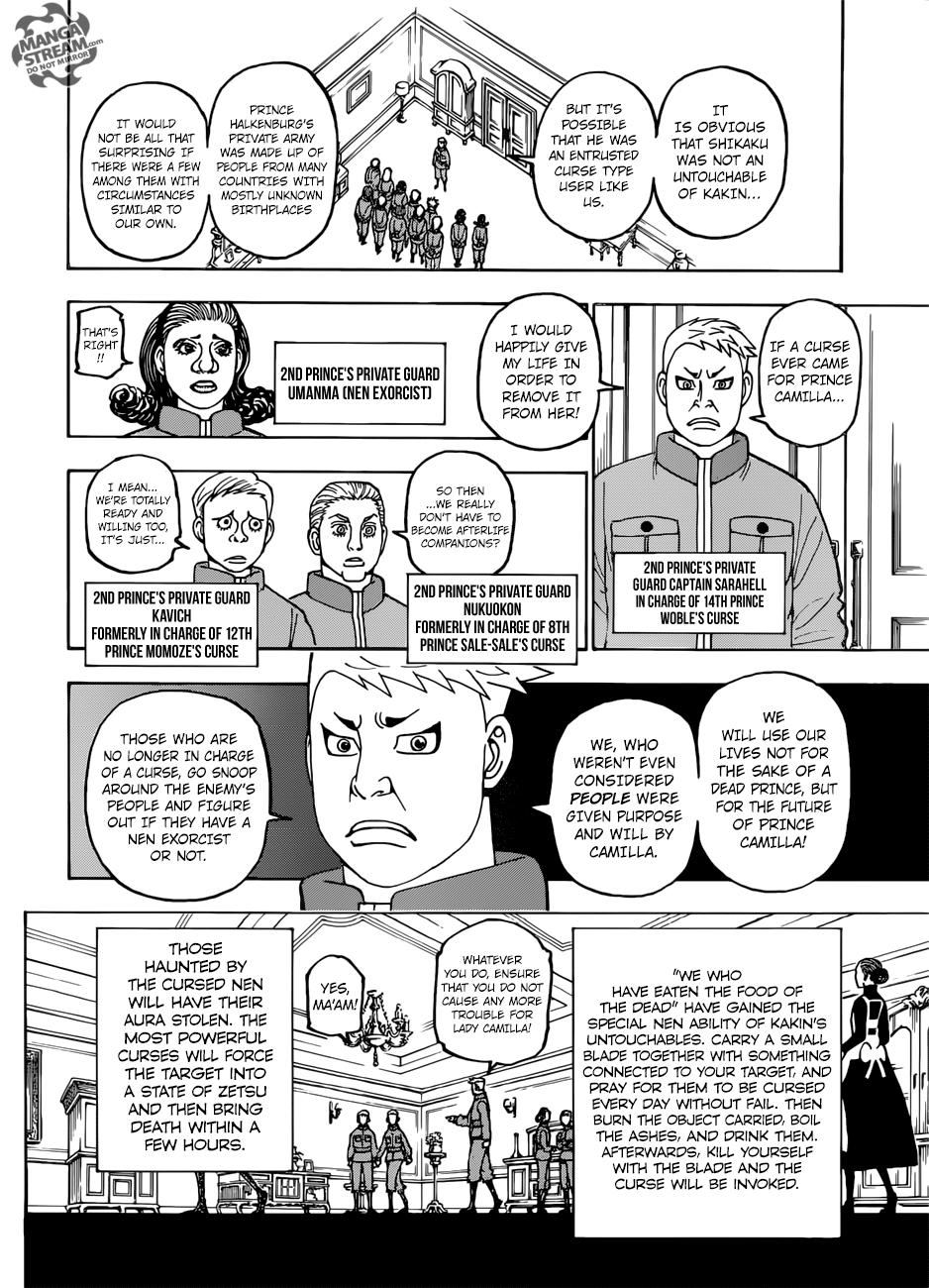 Hunter X Hunter Chapter 389 page 16 - Chapter 389: Curse