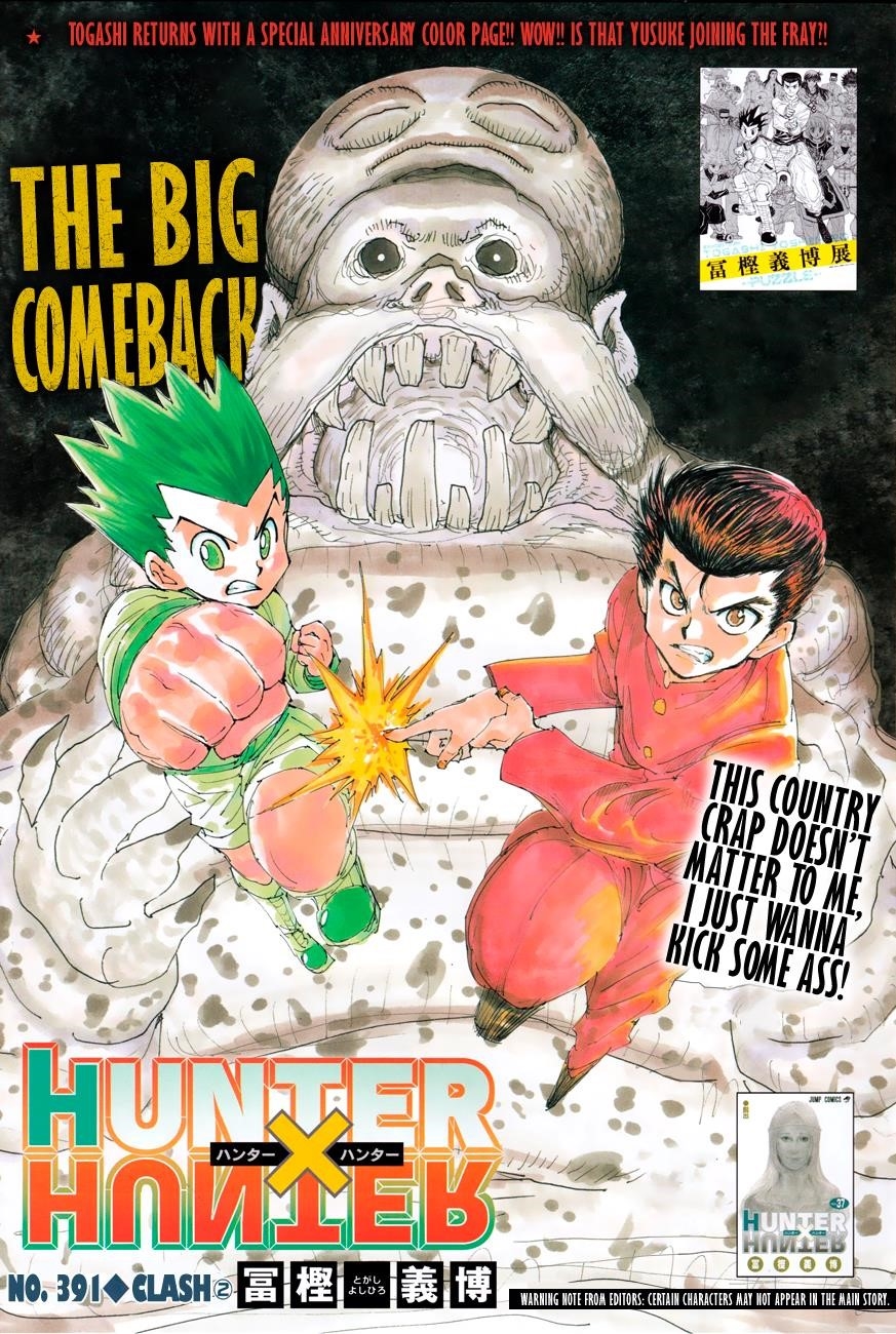 Hunter X Hunter Chapter 391 page 1 - Chapter 391: Clash: Part 2