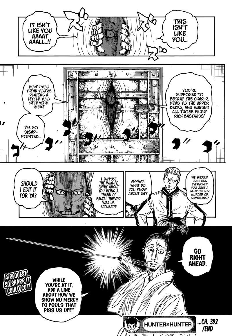 Hunter X Hunter Chapter 392 page 19 - Chapter 392: Information