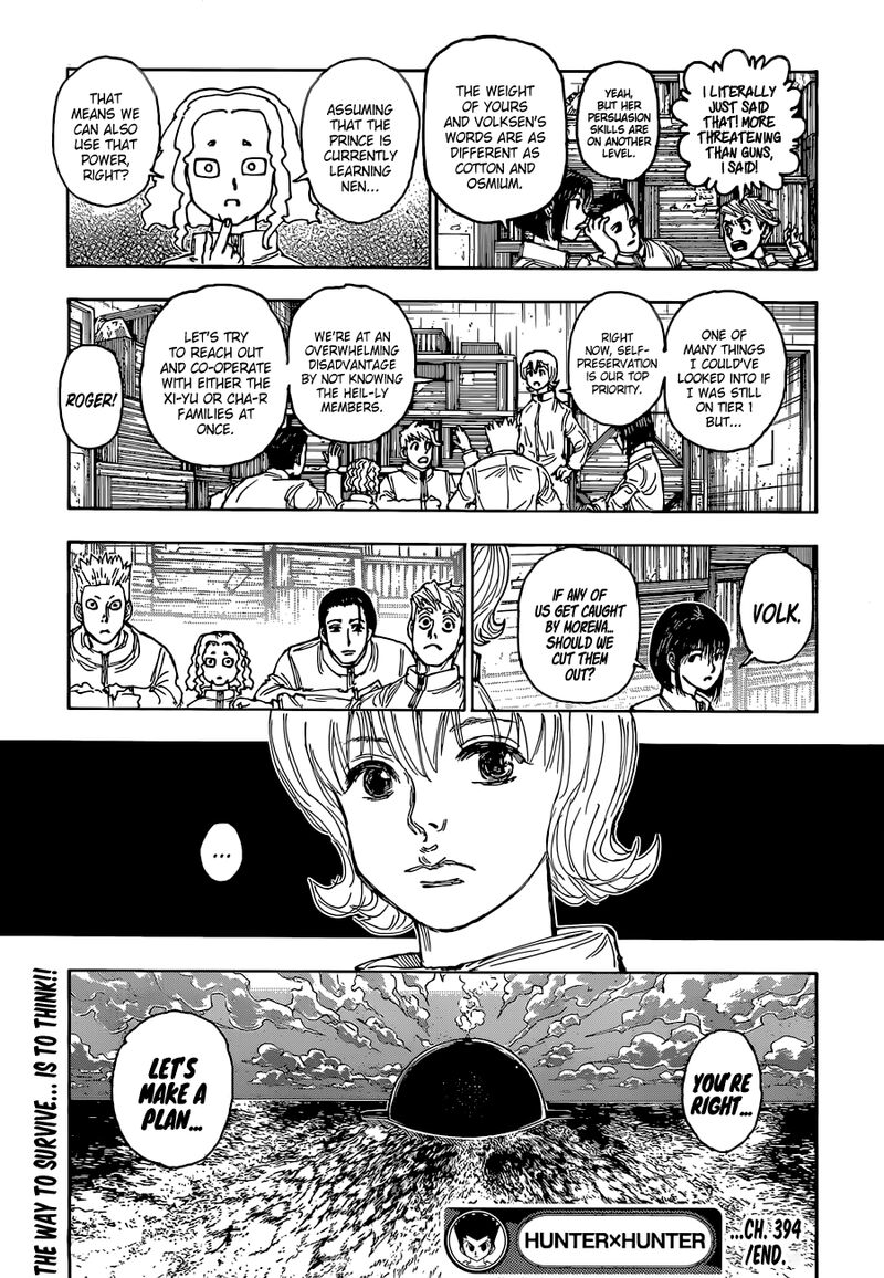 Hunter X Hunter Chapter 394 page 19 - Chapter 394: Hypothesis