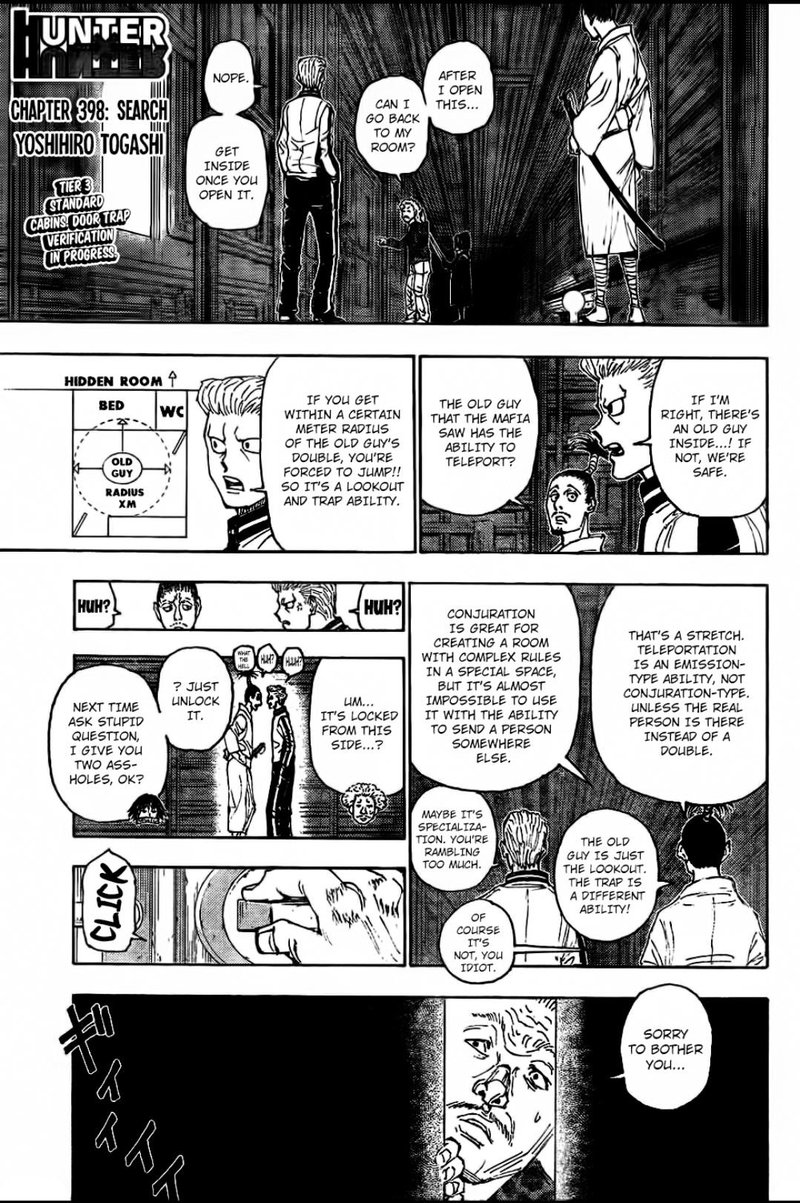 Hunter X Hunter Chapter 398 page 1 - Chapter 398: Search