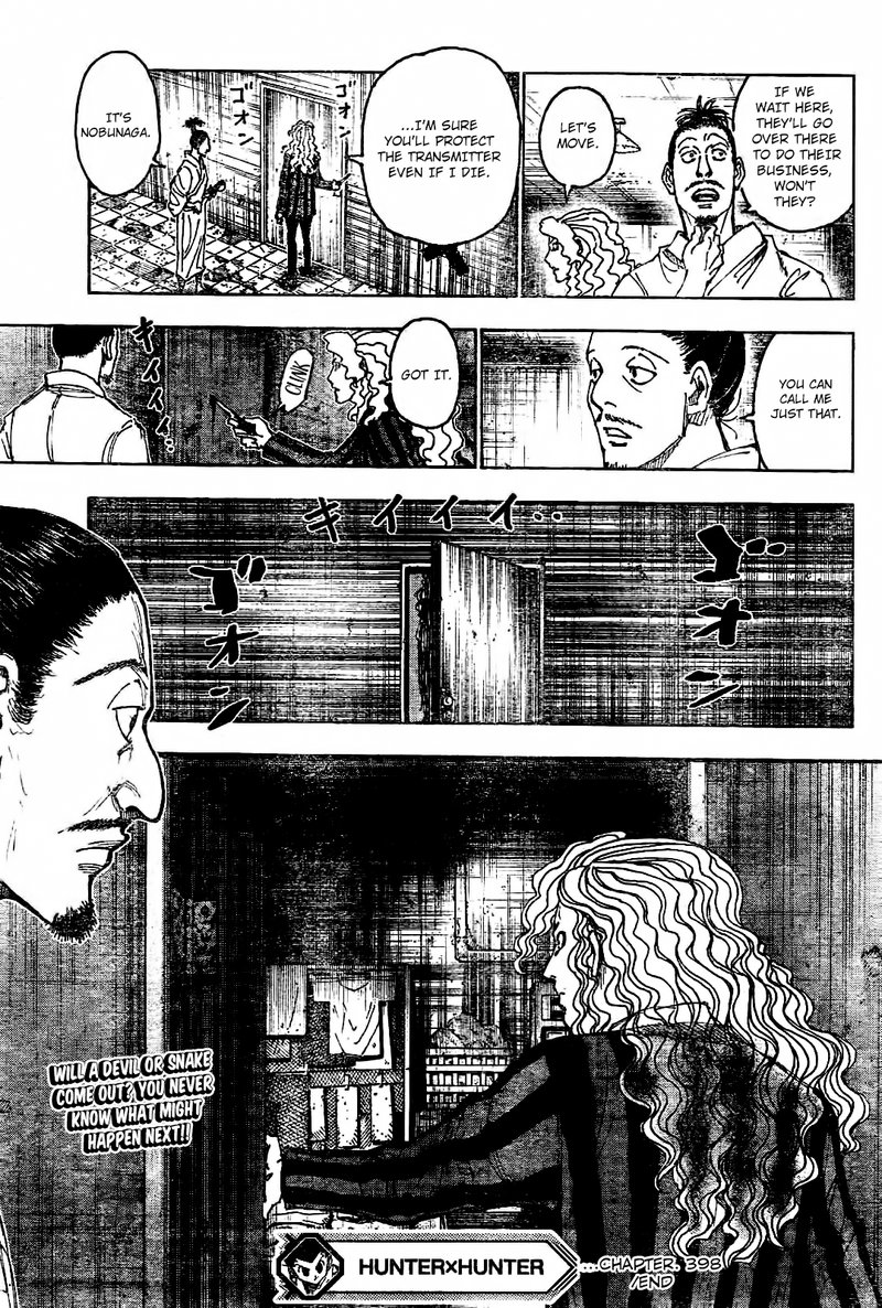 Hunter X Hunter Chapter 398 page 18 - Chapter 398: Search