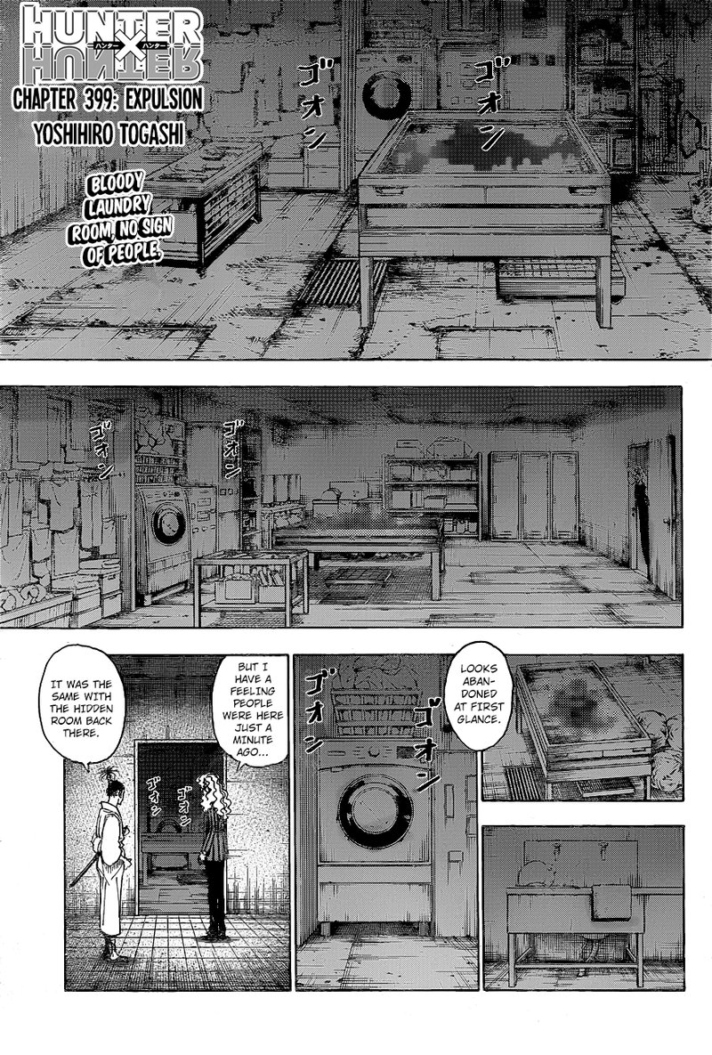 Hunter X Hunter Chapter 399 page 1 - Chapter 399: Expulsion