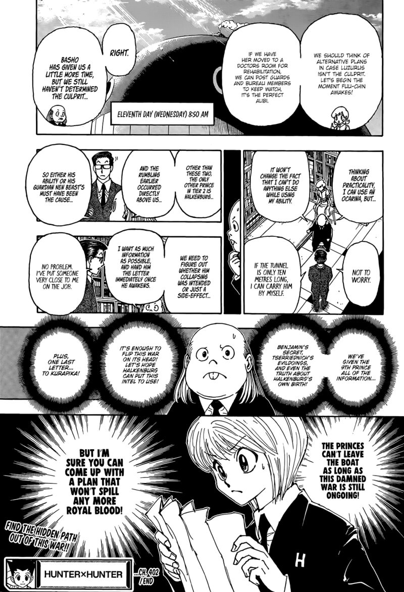 Hunter X Hunter Chapter 402 page 19 - Chapter 402: Letter