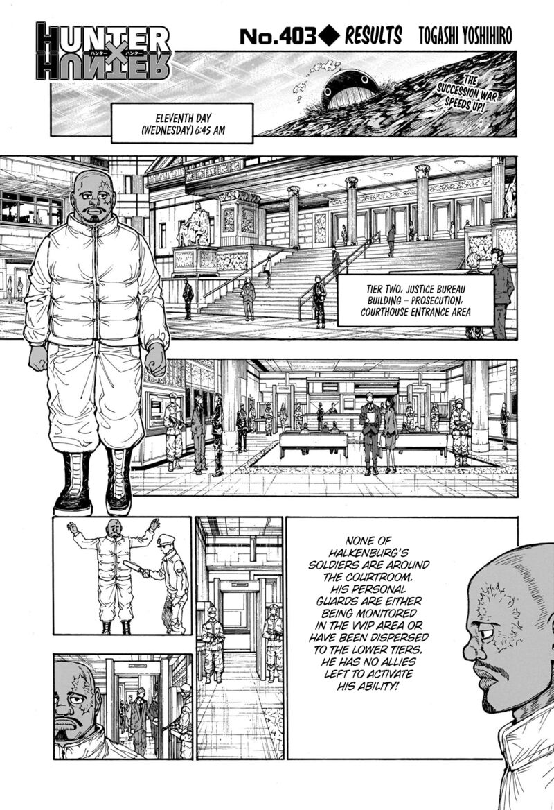 Hunter X Hunter Chapter 403 page 1 - Chapter 403: Results