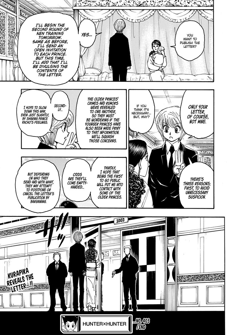 Hunter X Hunter Chapter 403 page 19 - Chapter 403: Results