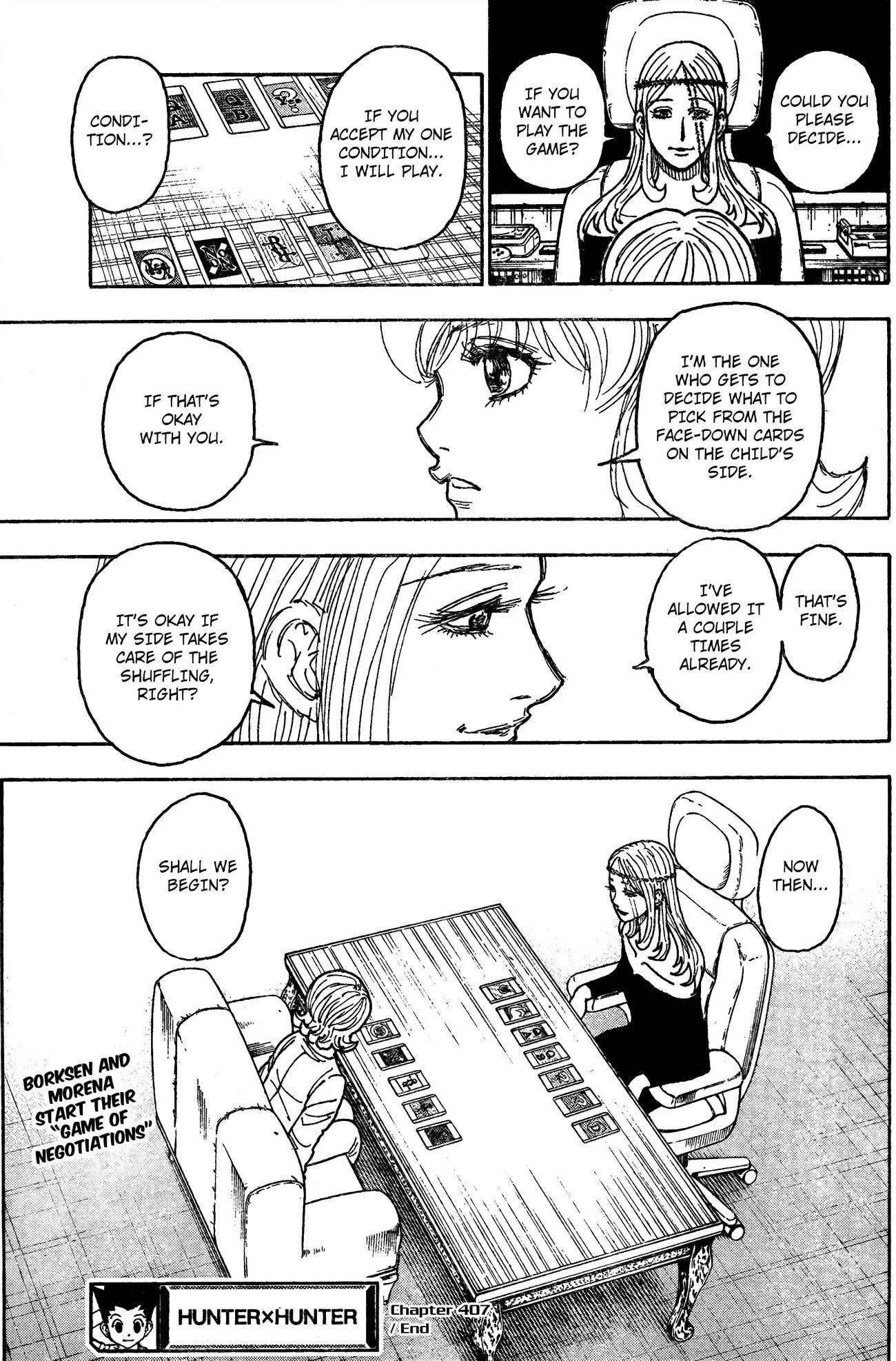 Hunter X Hunter Chapter 407 page 12 - Chapter 407: Negotiation
