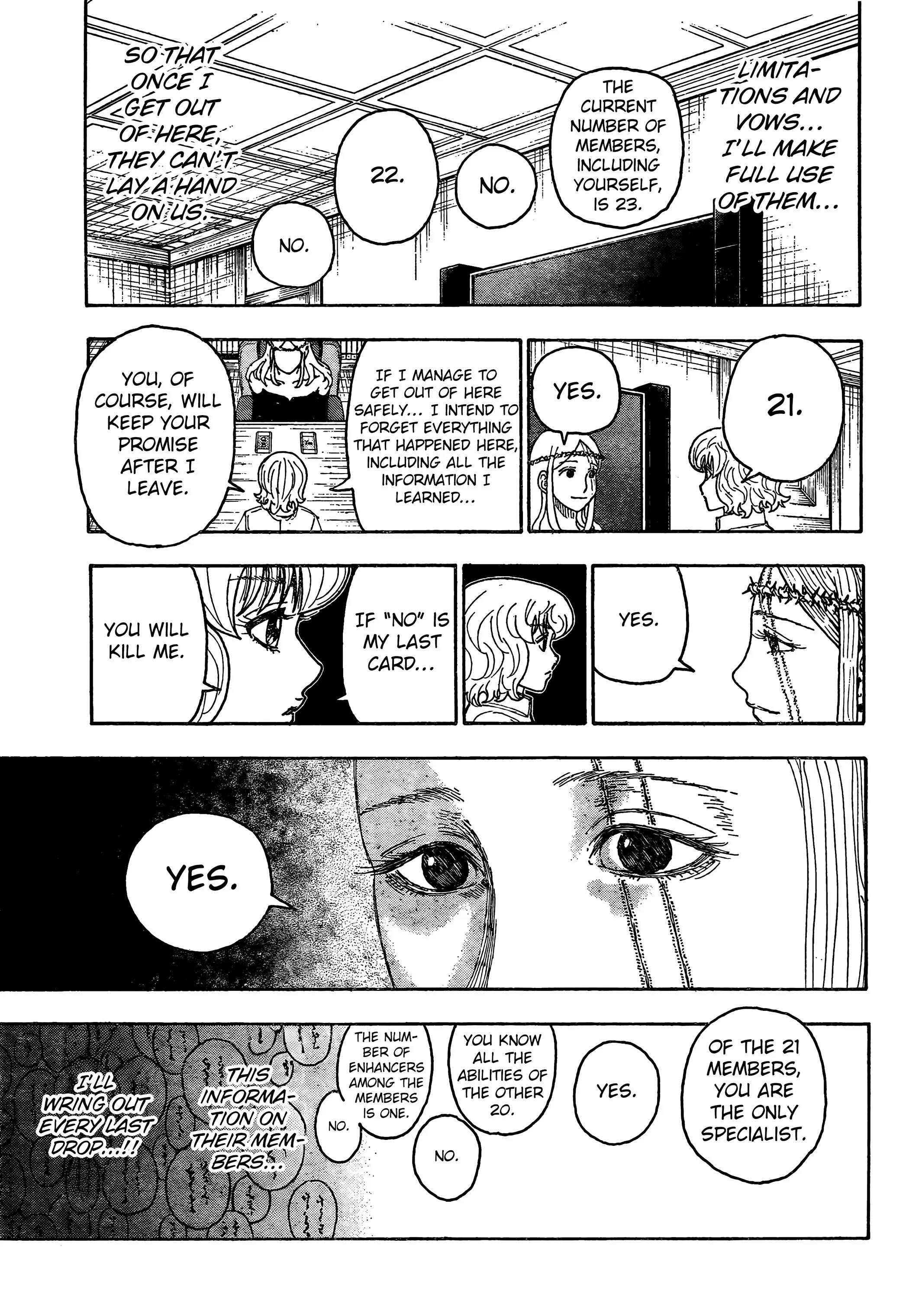 Hunter X Hunter Chapter 409 page 13 - Chapter 409: Negotiation: Part 3