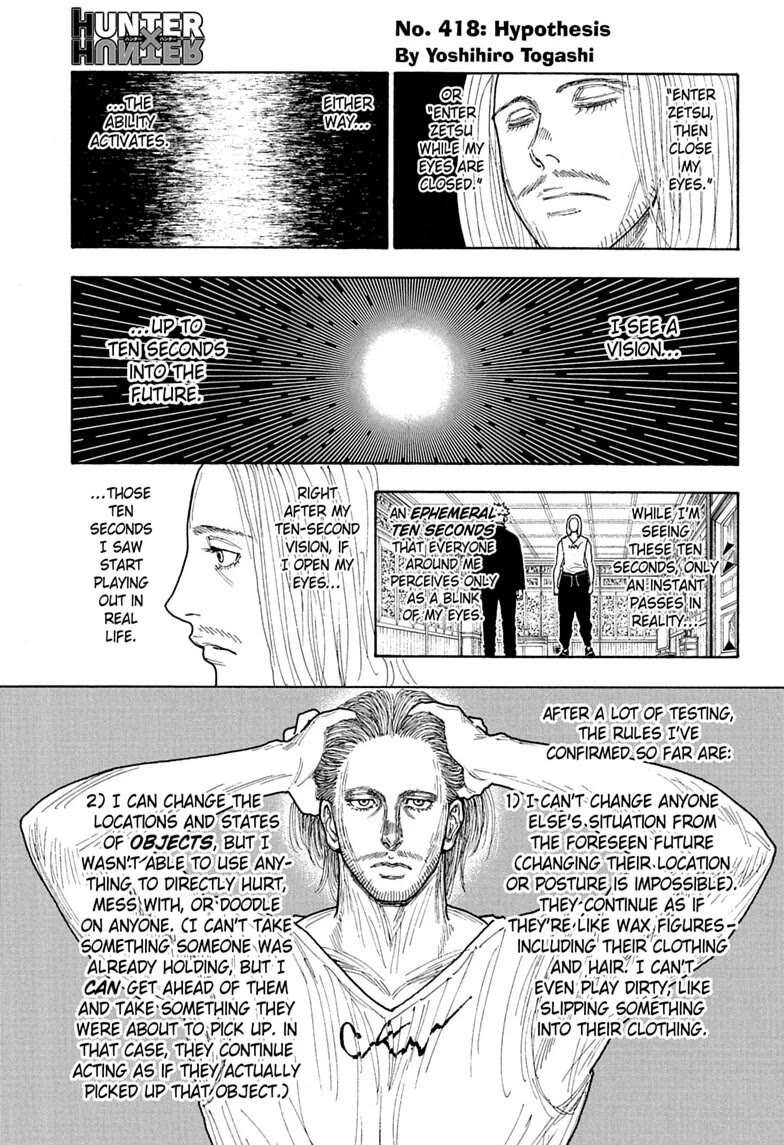 Hunter X Hunter Chapter 418 page 1 - Chapter 418: Hypothesis