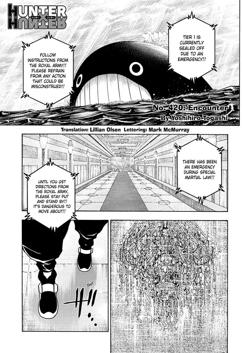 Hunter X Hunter Chapter 420 page 1 - Chapter 420: Encounter