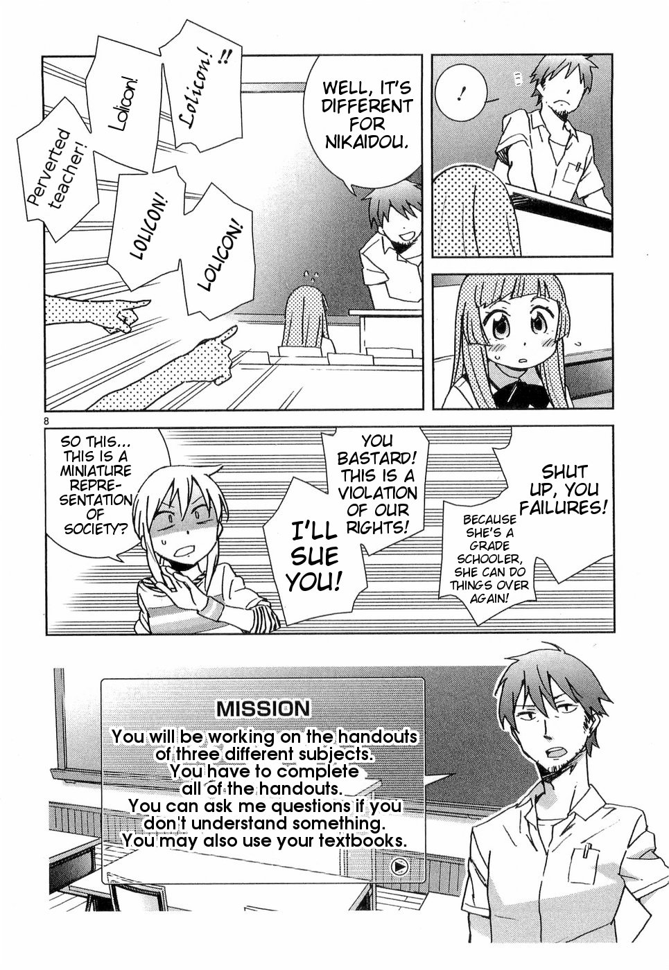 Hyakko Chapter 25 page 8 - Chapter 25: When There's Fun, There's a Tiger