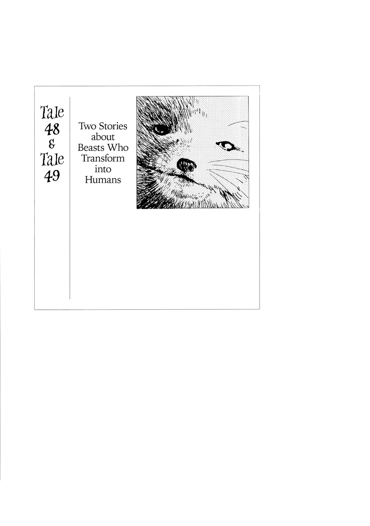Hyaku Monogatari Chapter 48.49 page 1 - Chapter 48-49: Two Stories about Beasts Who Transform into Humans