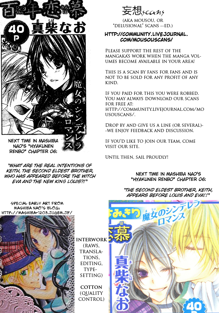 Hyakunen Renbo Chapter 5 page 40 - Chapter 5: The Forest Witch And The Young King...
