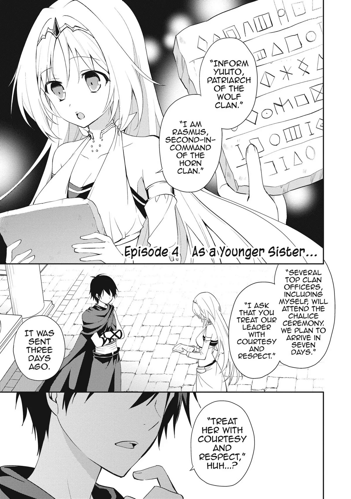 Hyakuren no Haou to Seiyaku no Ikusa Otome Chapter 4 page 1 - Chapter 4: As a Younger Sister...