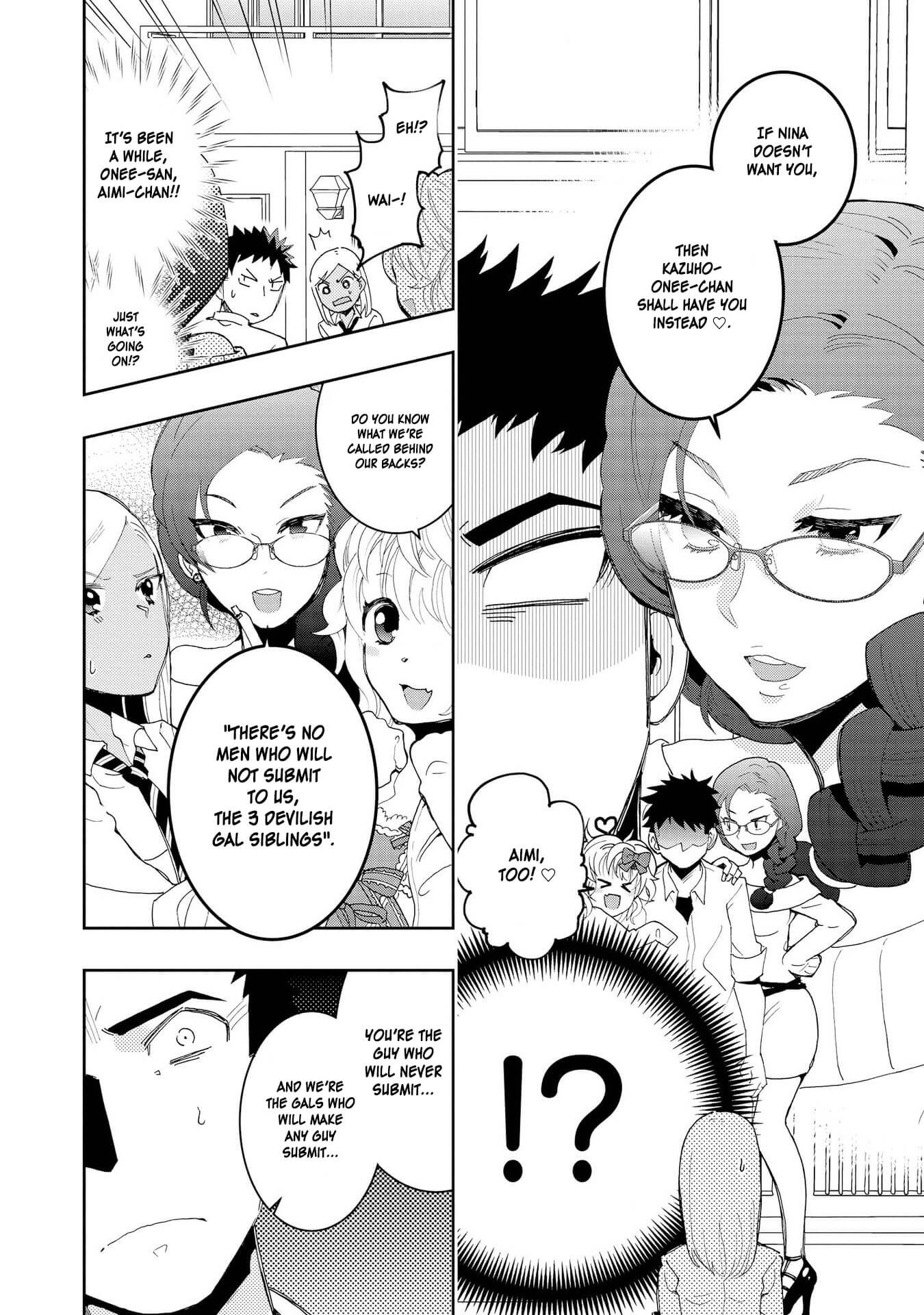 Hyottoshite Gyaru wa Orera ni Yasashii no Dewa? Anthology Comic Chapter 2 page 8 - Chapter 2: The 3 Gal siblings and the tough Tetsuo-kun