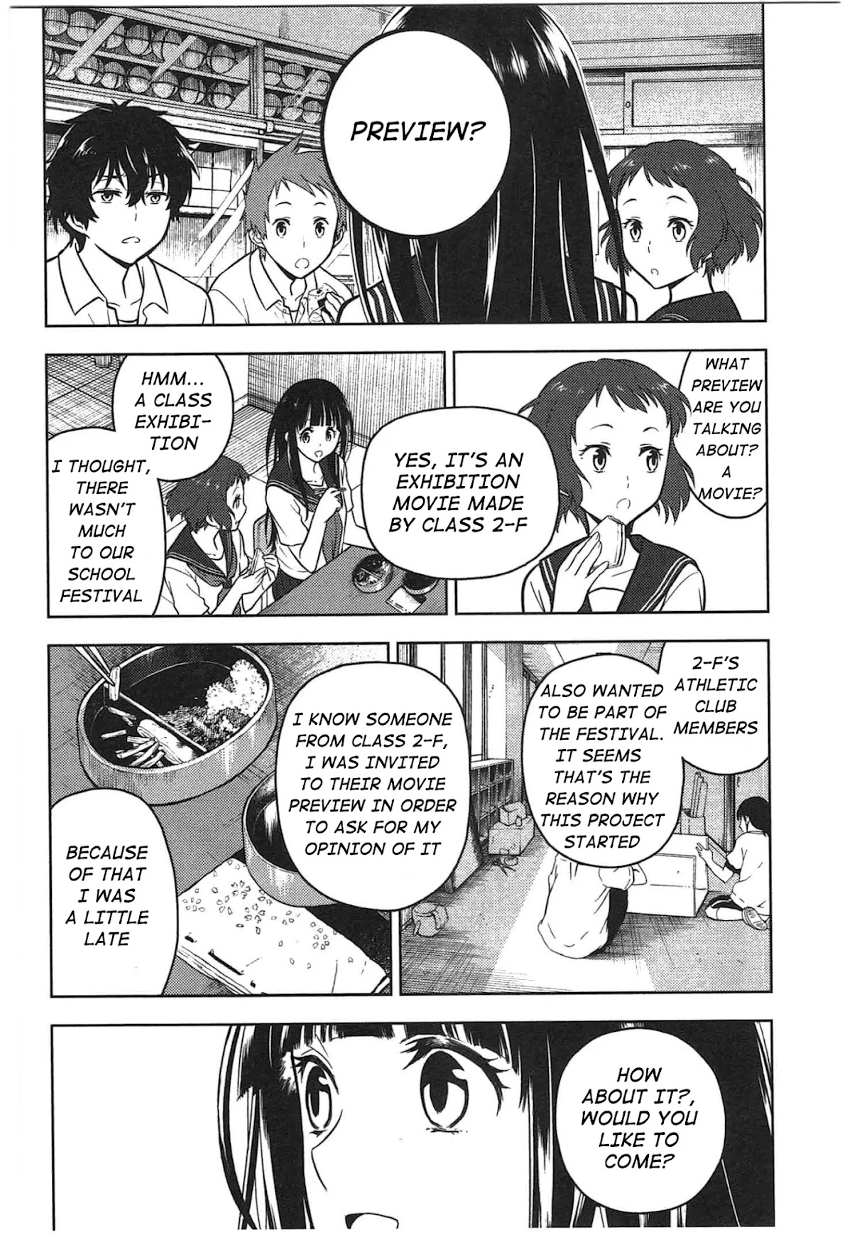 Hyouka Chapter 11 page 14 - Chapter 11: To The Preview!