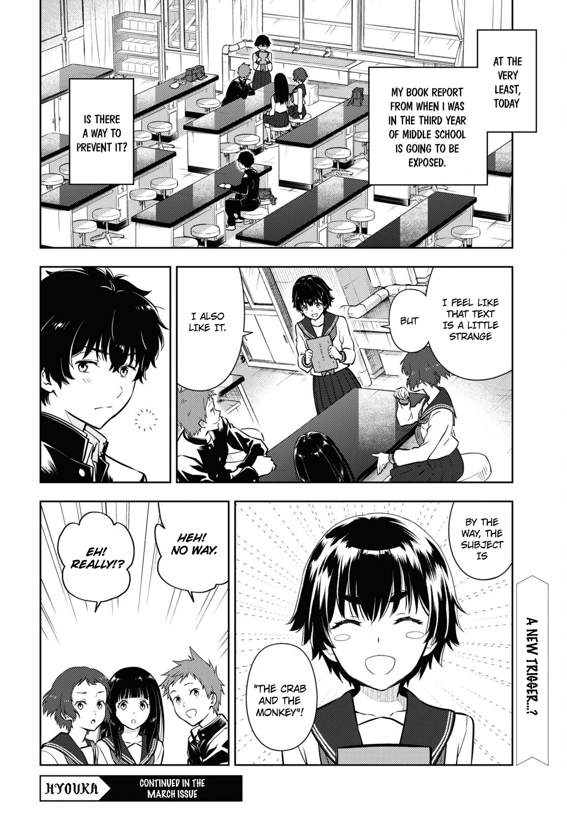 Hyouka Chapter 110 page 10 - Chapter 110: The Tiger and the Crab, or The Murder of Oreki Houtarou ③