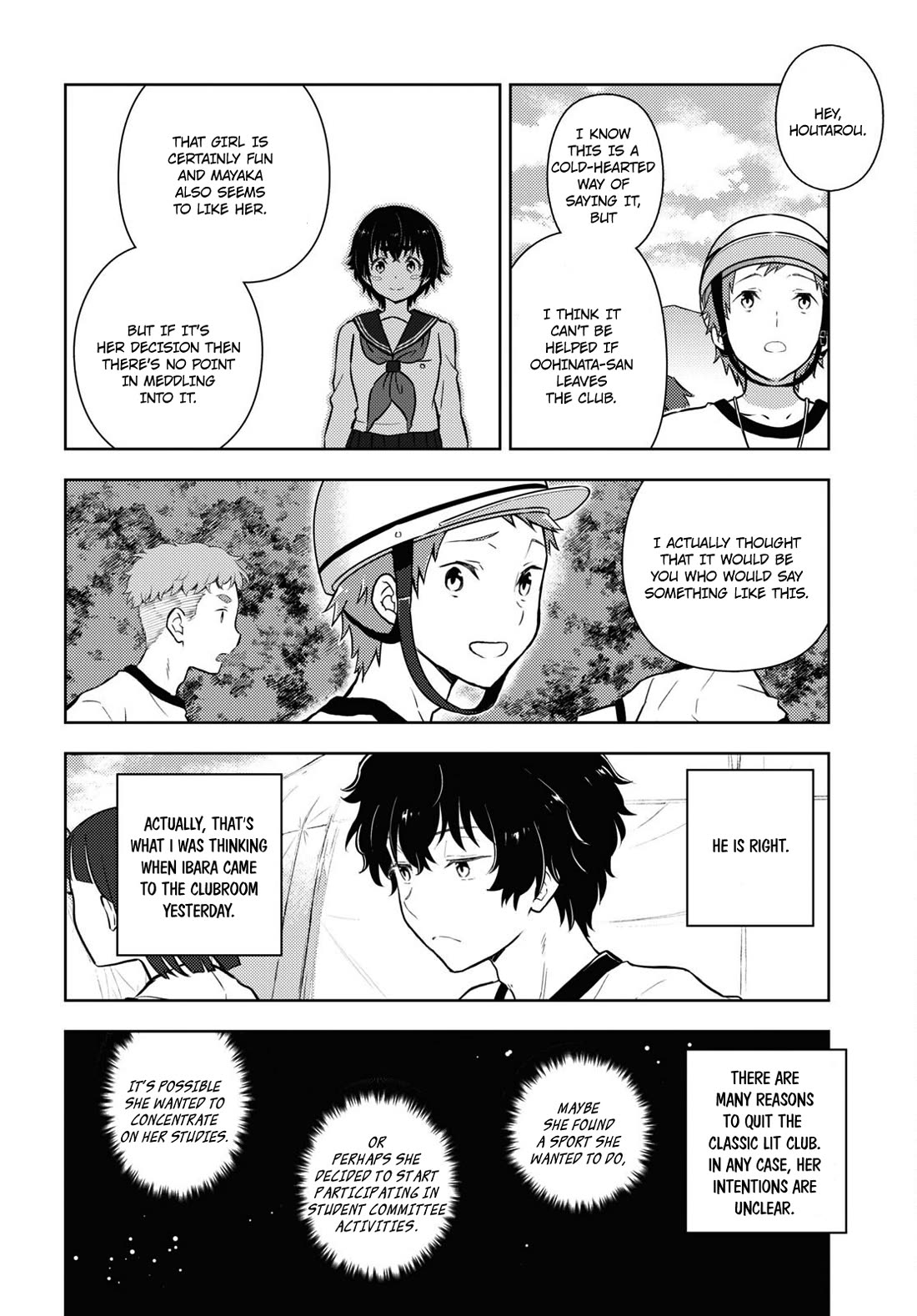 Hyouka Chapter 124 page 10 - Chapter 124: Too Long When Simply Running ➁