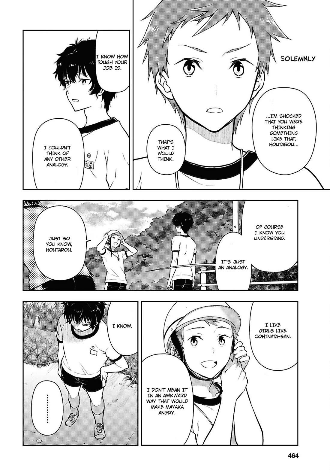 Hyouka Chapter 128 page 8 - Chapter 128: Too Long When Simply Running ⑥