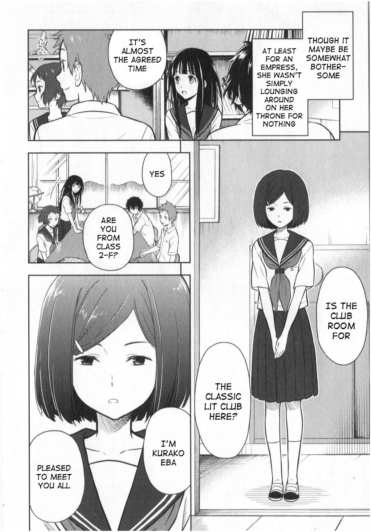 Hyouka Chapter 13 page 12 - Chapter 13: The Murder In The Abandoned Village of Furuoka