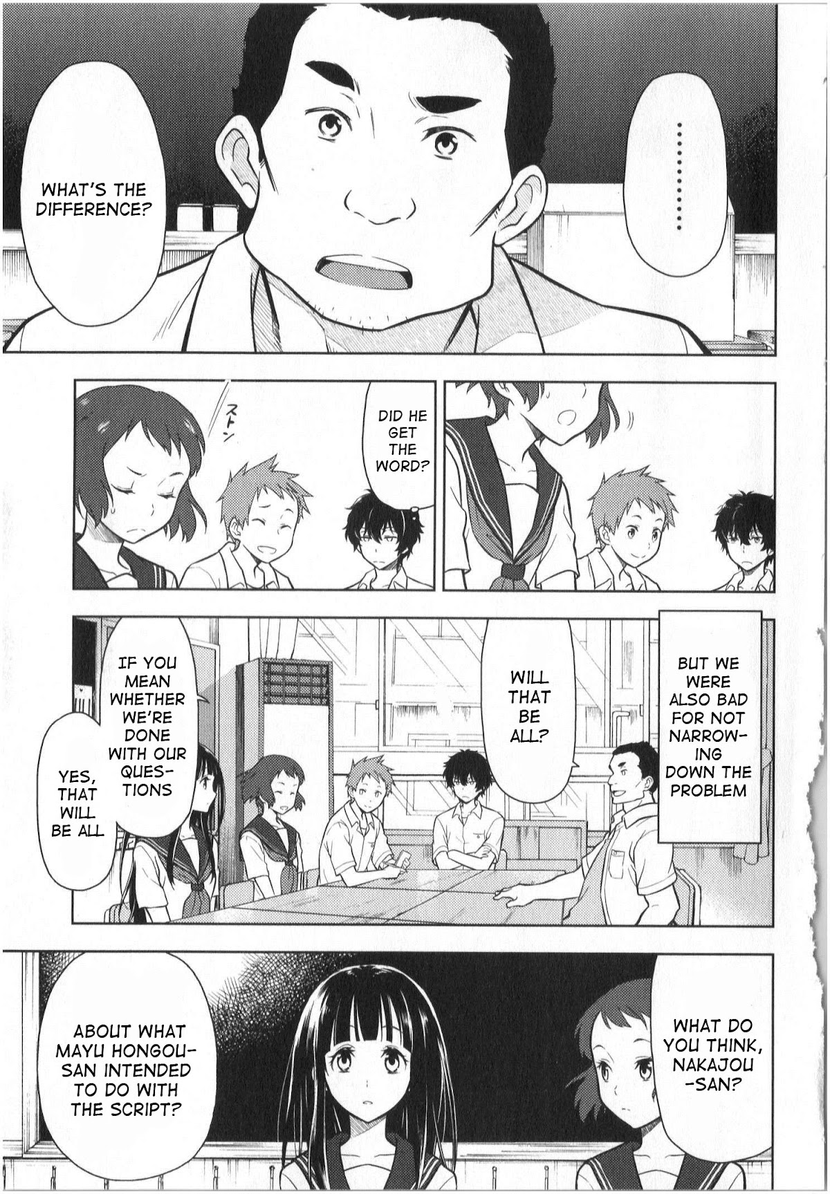 Hyouka Chapter 13 page 23 - Chapter 13: The Murder In The Abandoned Village of Furuoka
