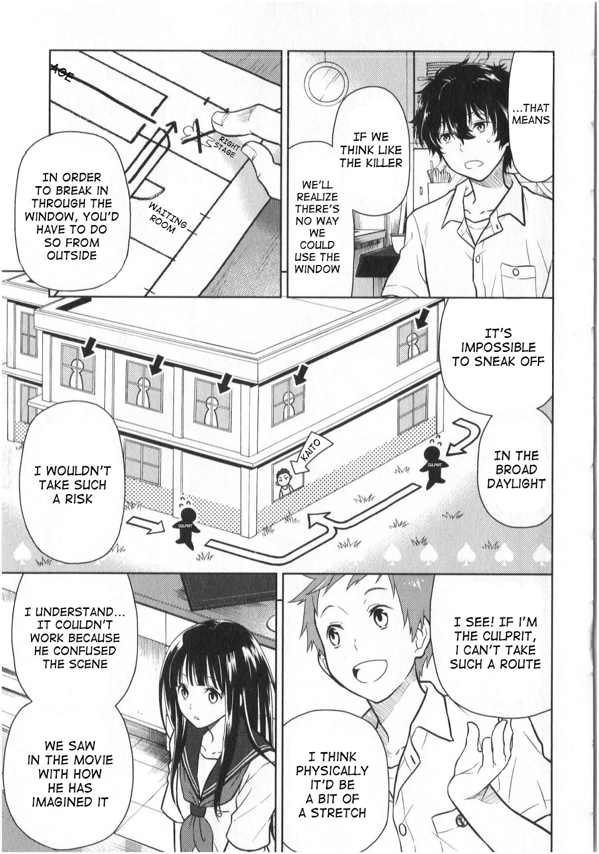Hyouka Chapter 13 page 45 - Chapter 13: The Murder In The Abandoned Village of Furuoka