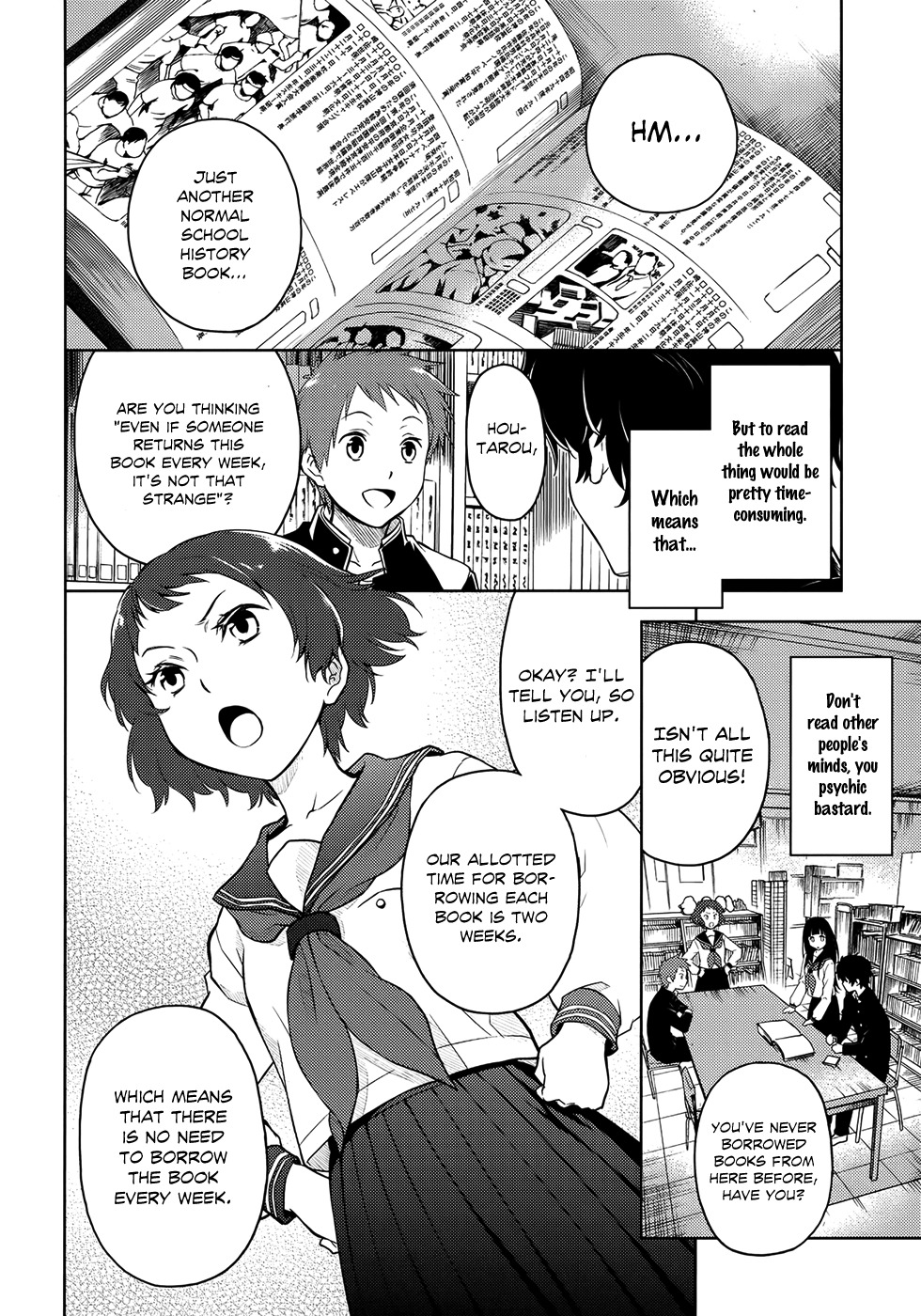 Hyouka Chapter 3 page 22 - Chapter 3 : The Famed Classics Club's Activities â‘