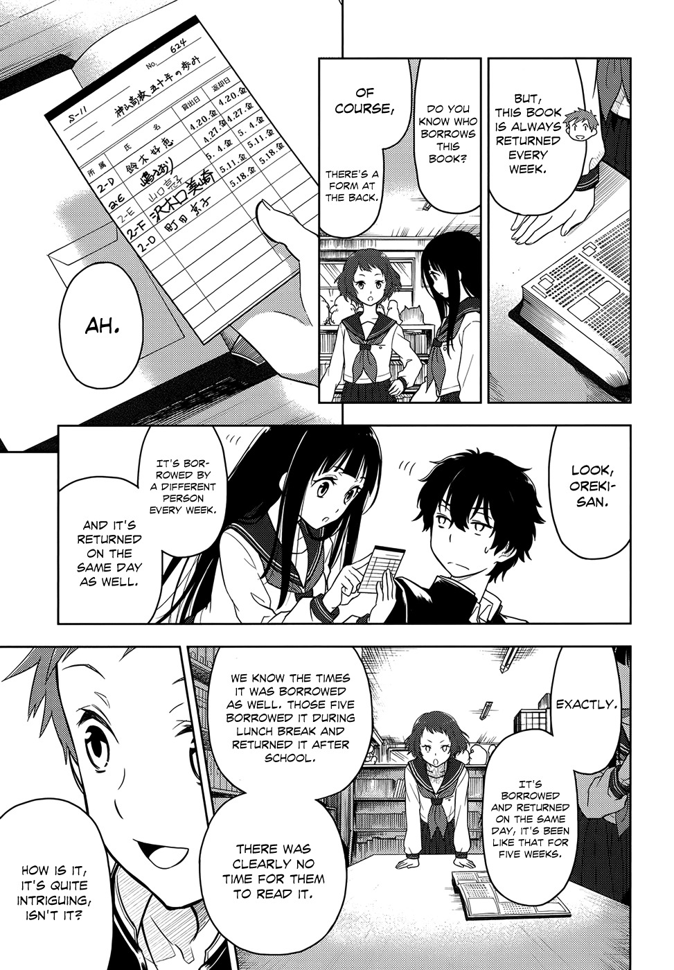 Hyouka Chapter 3 page 23 - Chapter 3 : The Famed Classics Club's Activities â‘