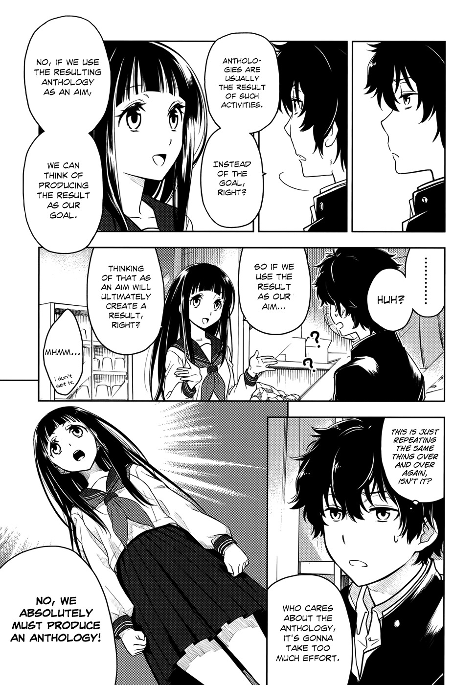 Hyouka Chapter 3 page 9 - Chapter 3 : The Famed Classics Club's Activities â‘