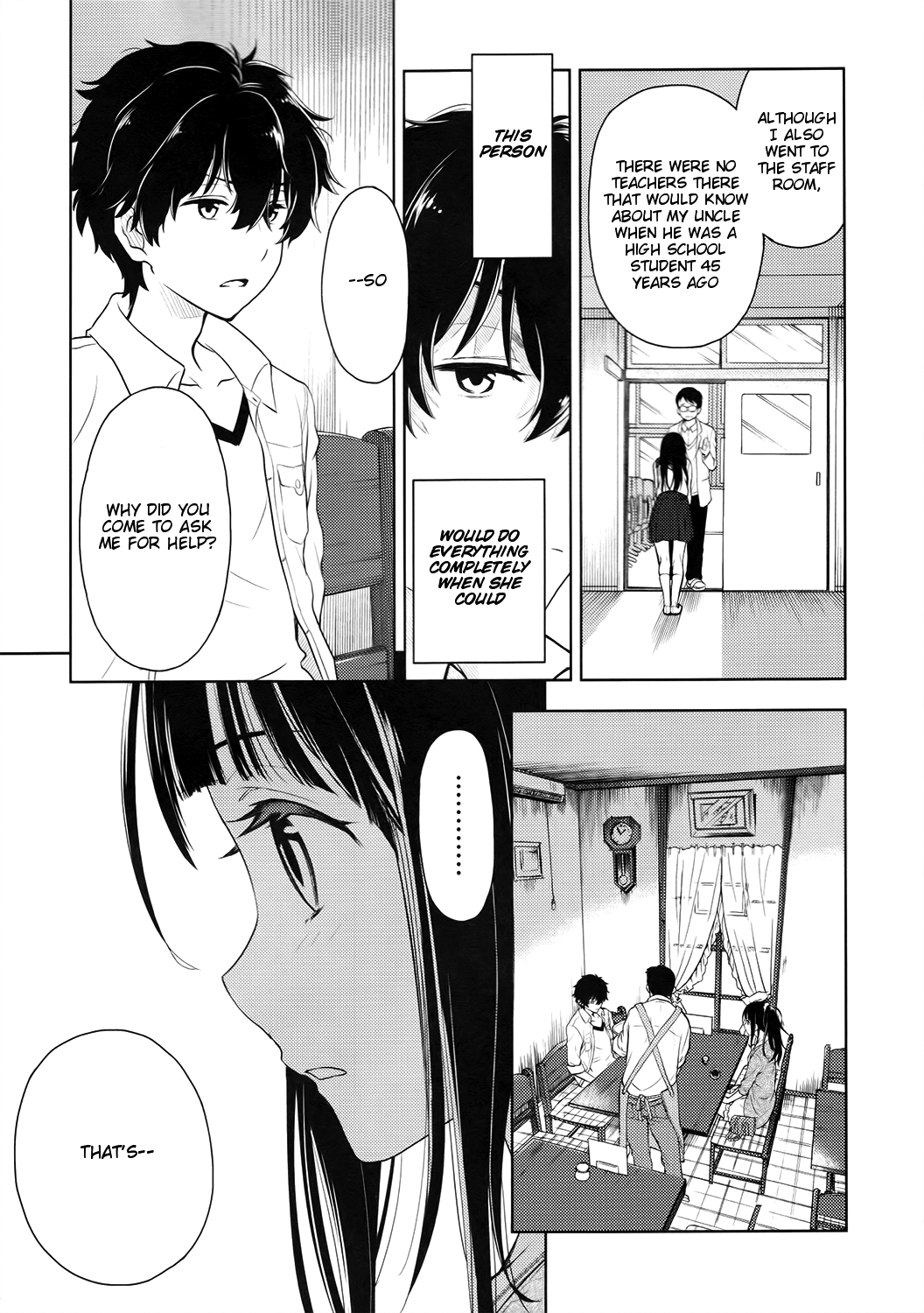 Hyouka Chapter 5.2 page 17 - Chapter 5 v2 : The Circumstances of the Descendants of the Classics Club