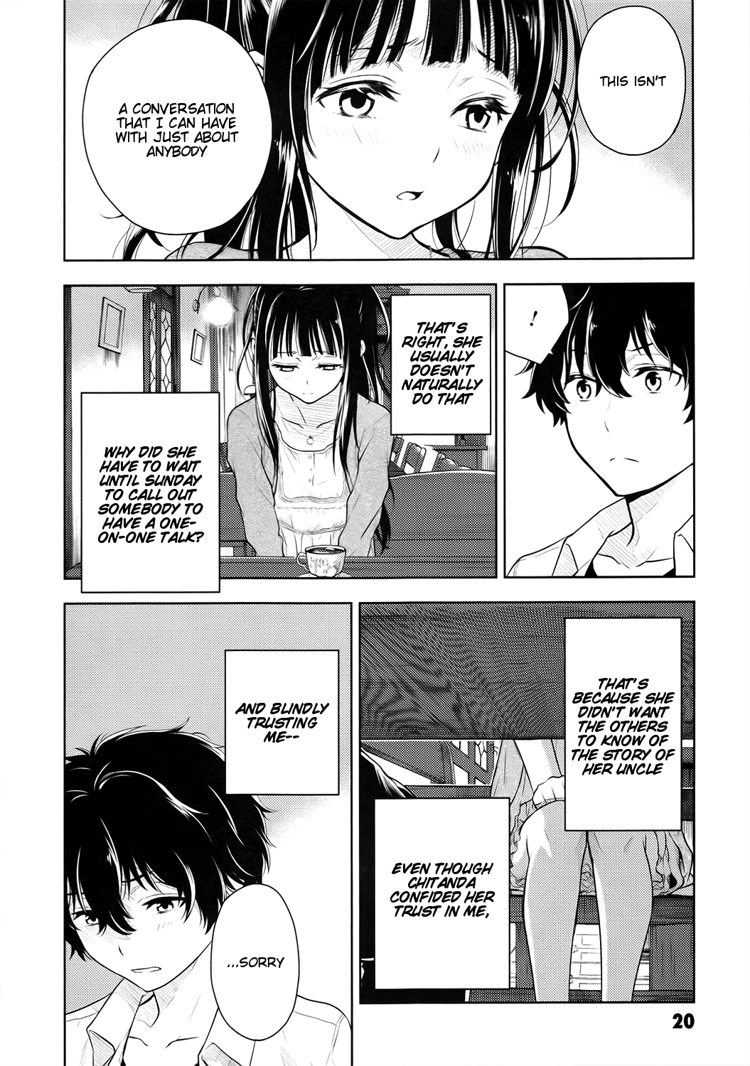 Hyouka Chapter 5.2 page 22 - Chapter 5 v2 : The Circumstances of the Descendants of the Classics Club