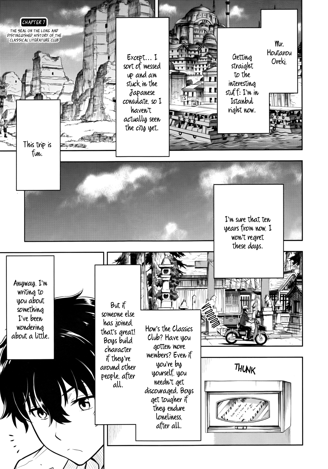 Hyouka Chapter 7.2 page 1 - Chapter 7 v2 : The Seal On the Long and Distinguished History of the Classical Lite...