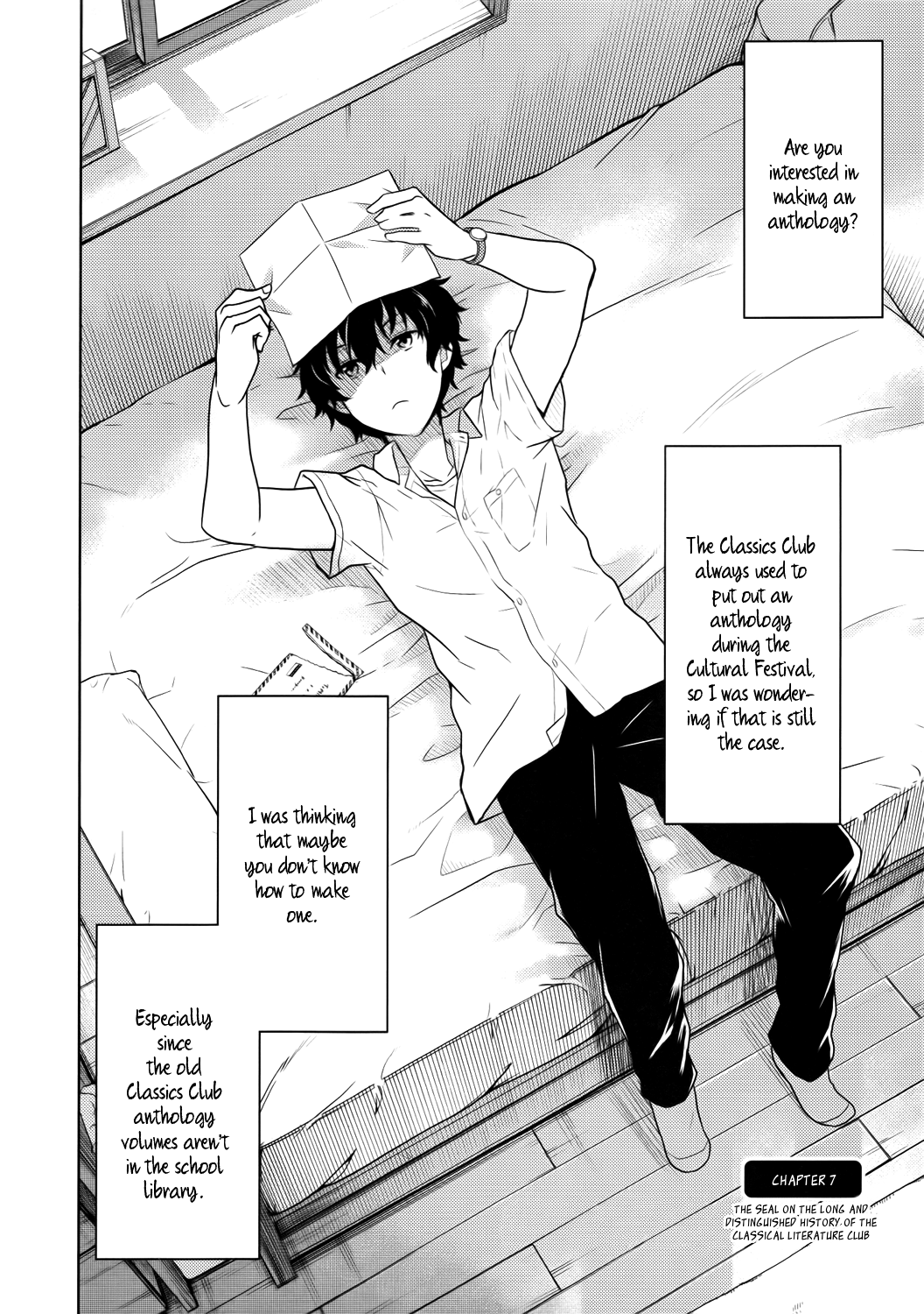 Hyouka Chapter 7.2 page 2 - Chapter 7 v2 : The Seal On the Long and Distinguished History of the Classical Lite...