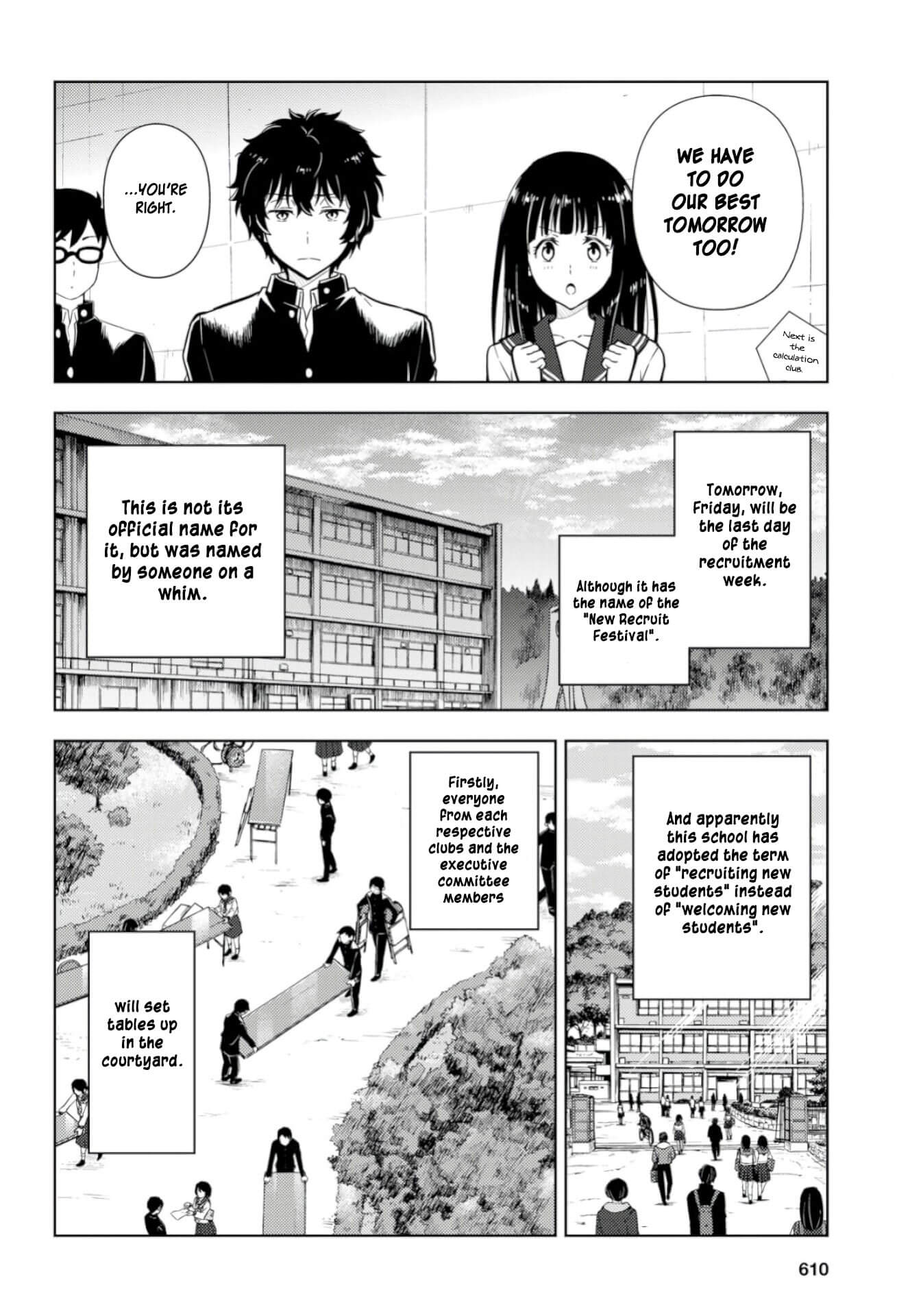 Hyouka Chapter 76 page 12 - Chapter 76: Club Applications Right Over Here! ①