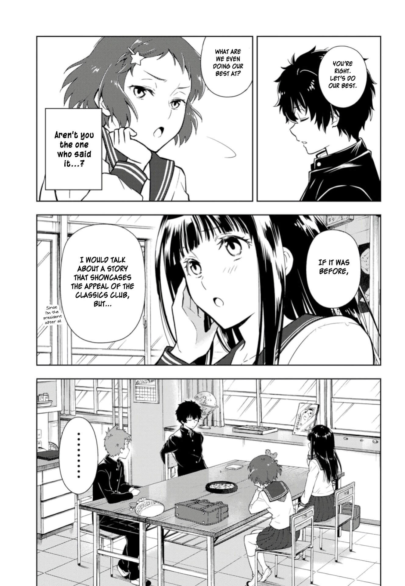 Hyouka Chapter 76 page 7 - Chapter 76: Club Applications Right Over Here! ①