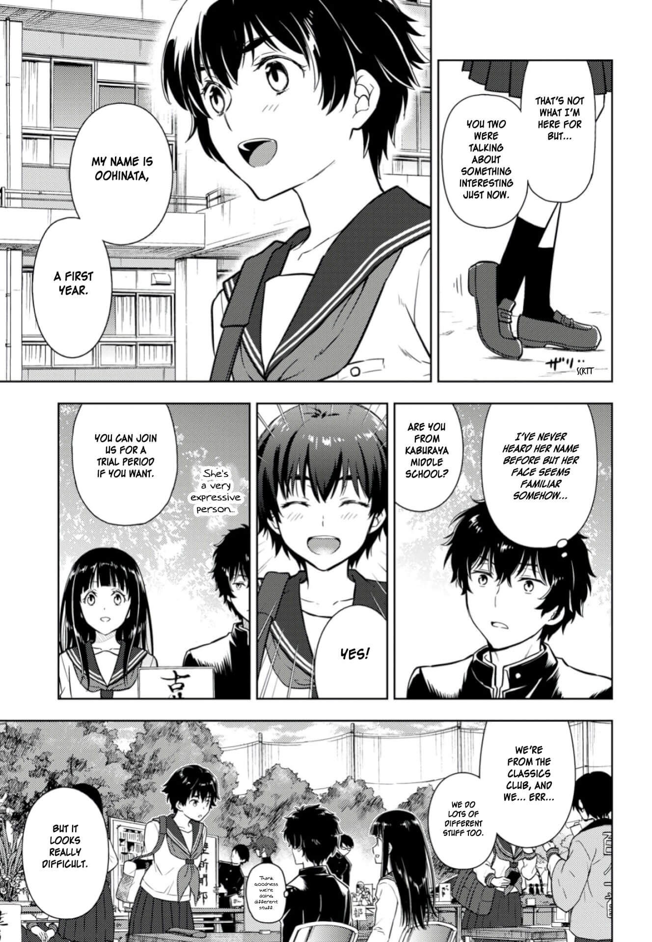 Hyouka Chapter 79 page 3 - Chapter 79: Club Applications Right Over Here! ④