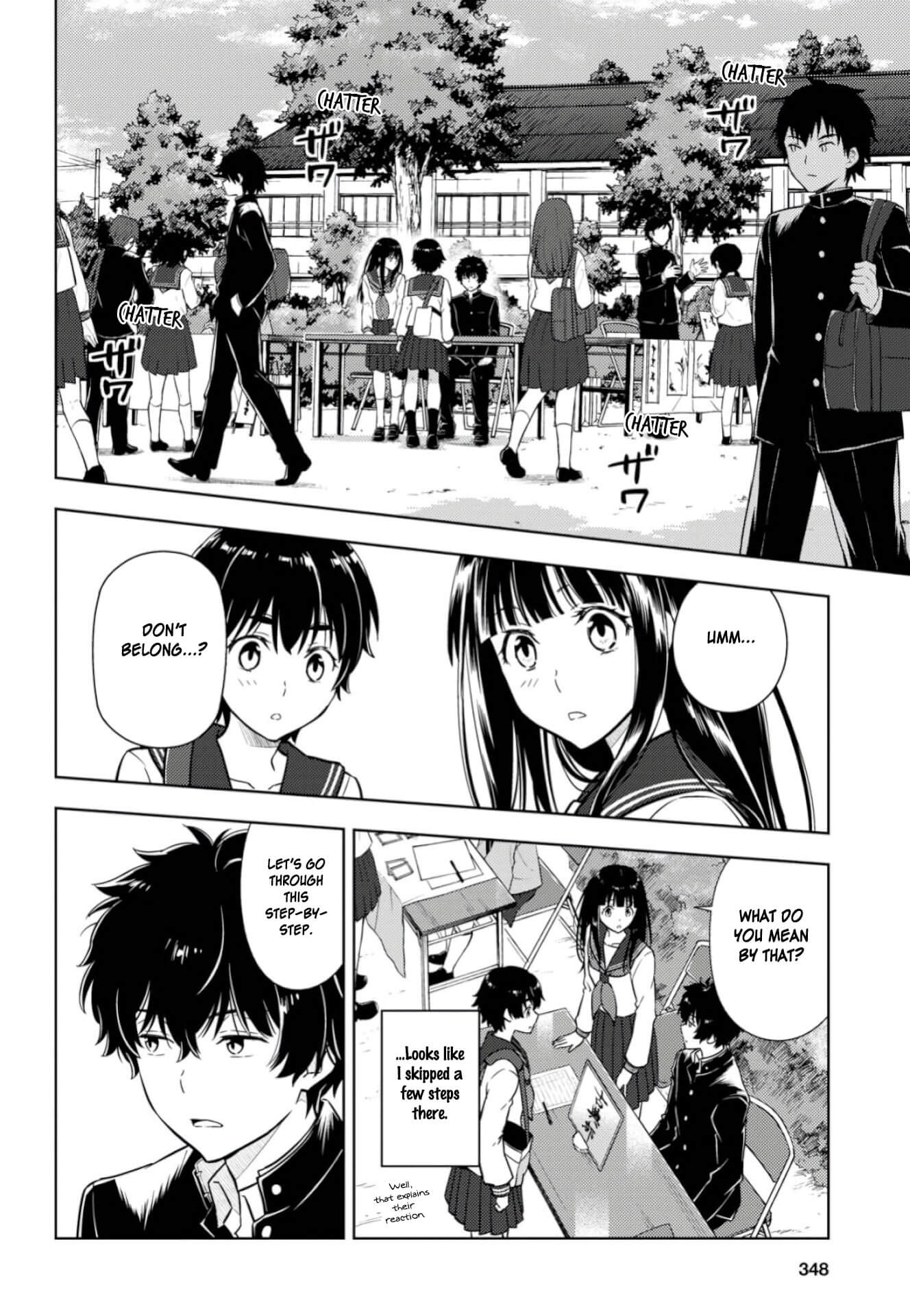 Hyouka Chapter 80 page 3 - Chapter 80: Club Applications Right Over Here! ➄