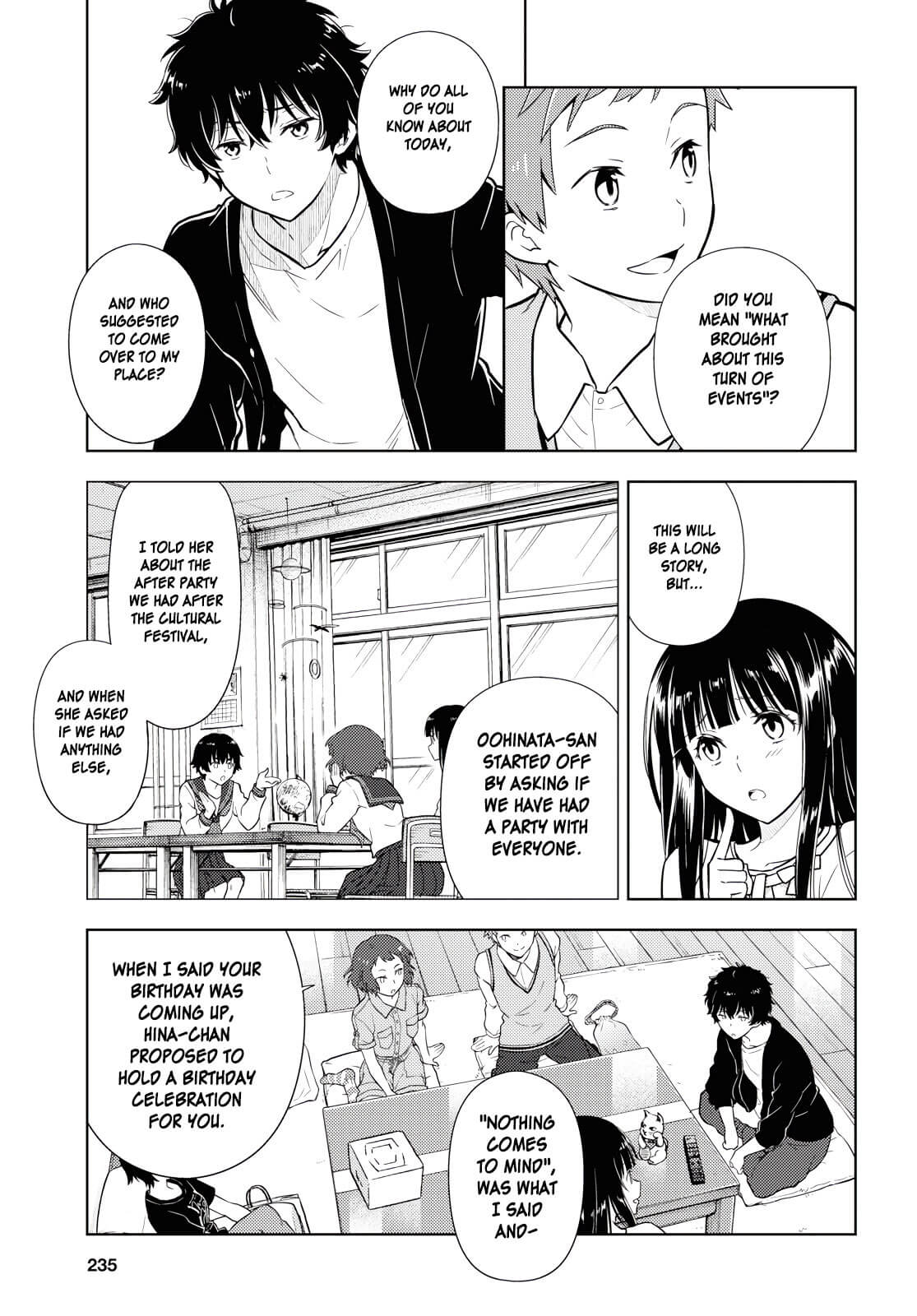 Hyouka Chapter 83 page 3 - Chapter 83: Friends Need to be Celebrated ➁