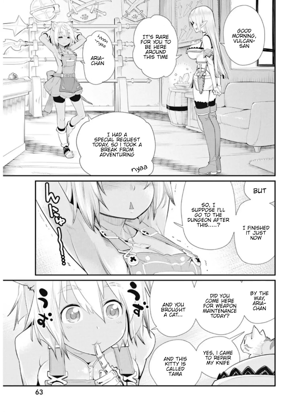 I Am Behemoth Of The S Rank Monster But I Am Mistaken As A Cat And I Live As A Pet Of Elf Girl Chapter 4 page 11 - Chapter 4: Vulcan's Armour shop