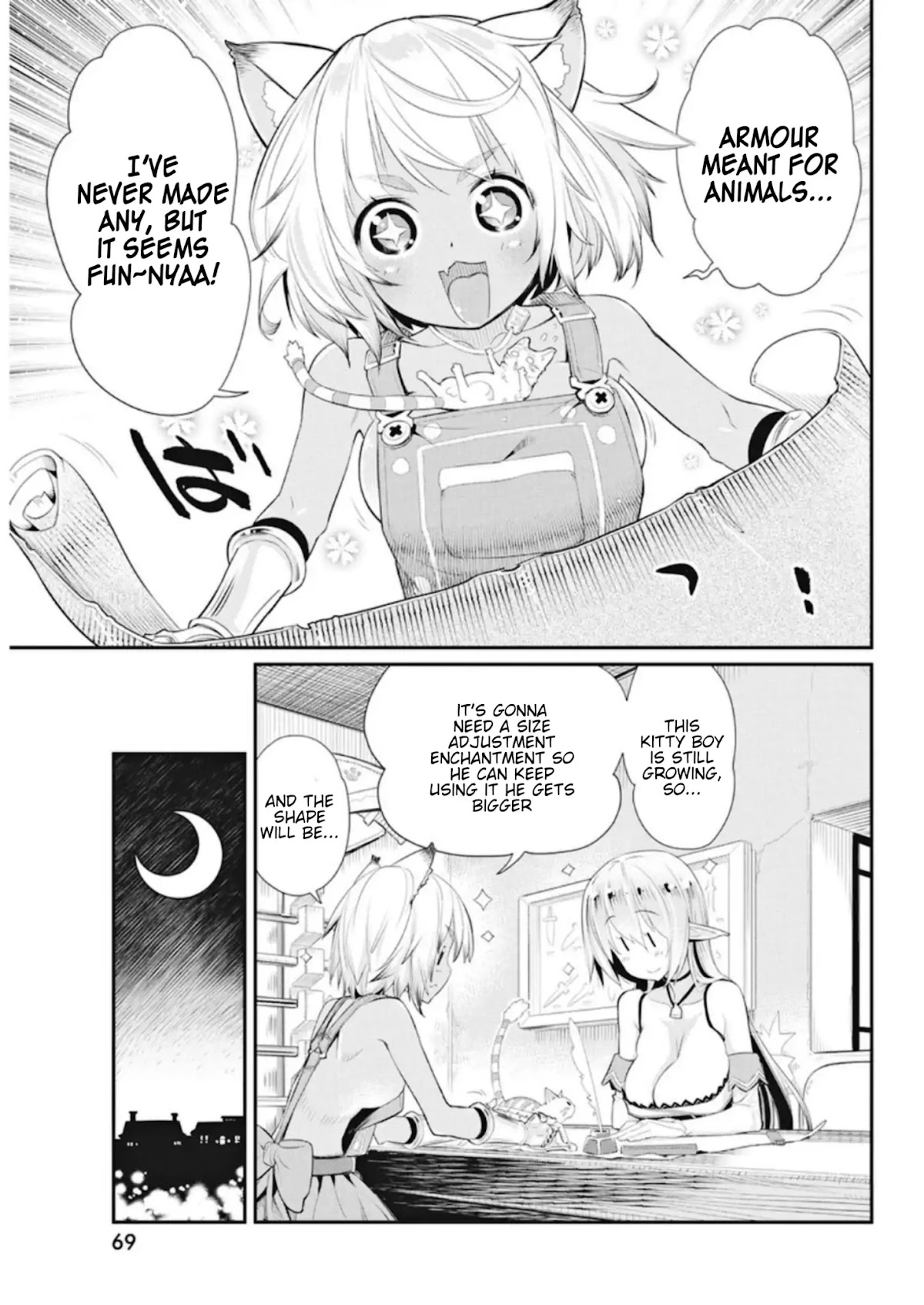 I Am Behemoth Of The S Rank Monster But I Am Mistaken As A Cat And I Live As A Pet Of Elf Girl Chapter 4 page 17 - Chapter 4: Vulcan's Armour shop