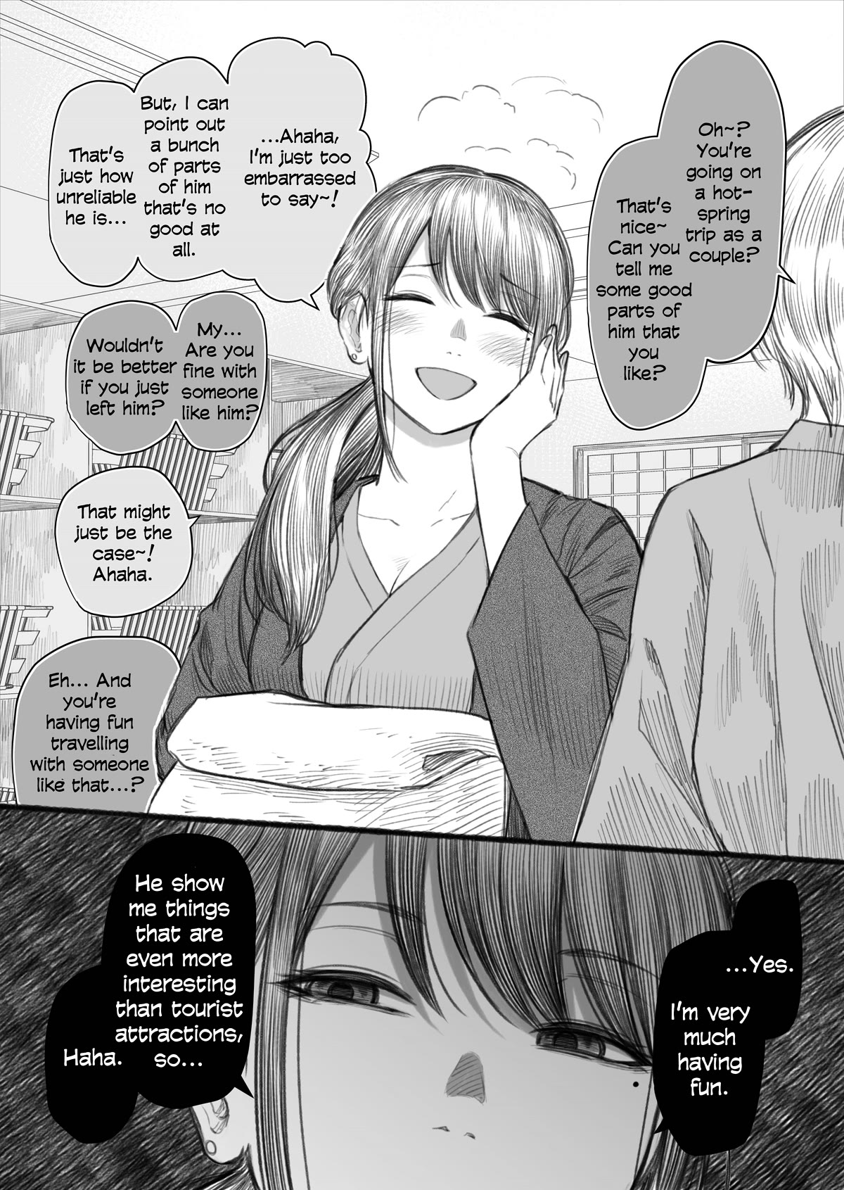 I Asked My First Girlfriend Why She Went Out with Me Chapter 18 page 1 - Chapter 18: In a hot spring inn with a girlfriend who is dating an useless person.