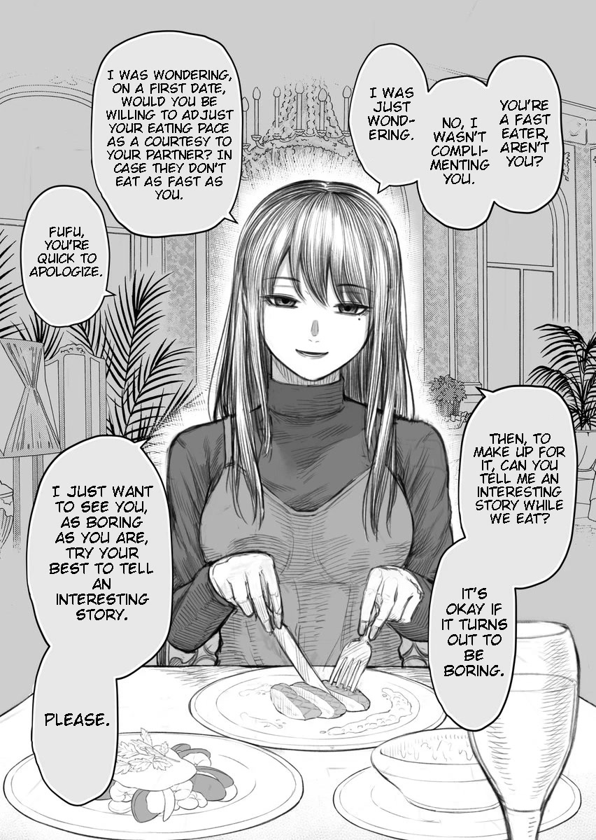 I Asked My First Girlfriend Why She Went Out with Me Chapter 4 page 1 - Chapter 4: First dinner with the girlfriend who is dating a useless person.