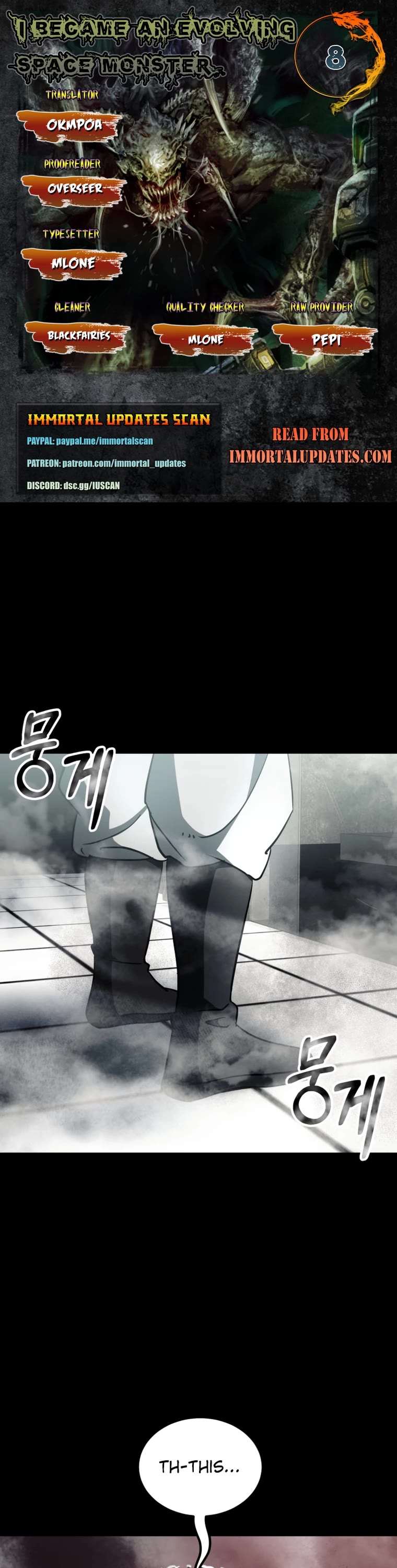 I Became an Evolving Space Monster Chapter 8 page 1 - Chapter 8