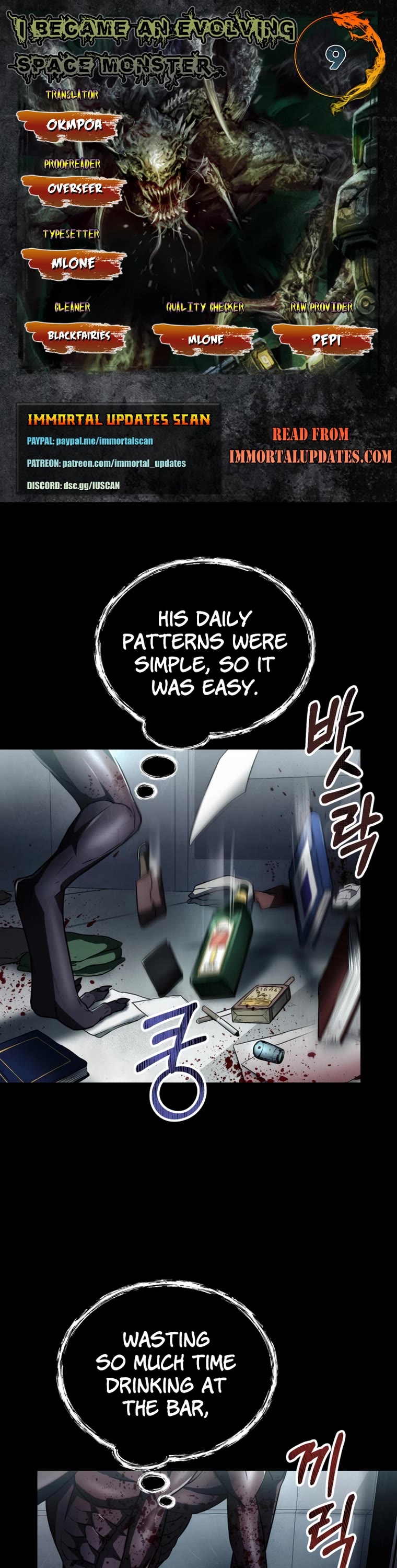 I Became an Evolving Space Monster Chapter 9 page 1 - Chapter 9