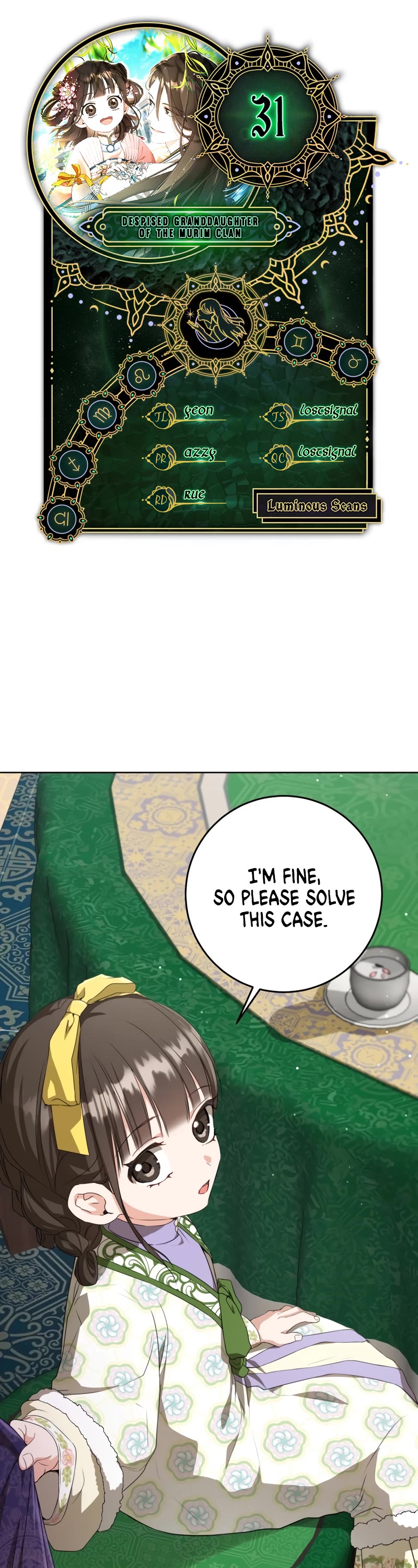 I Became the Despised Granddaughter of the Murim Family Chapter 31 page 1 - Chapter 31