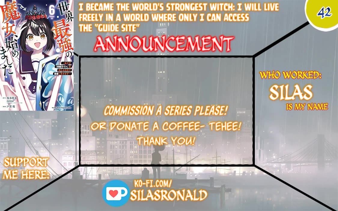 I Became the World's Strongest Witch: I Will Live Freely in a World Where Only I can Access the "Guide Site" Chapter 42 page 1 - Chapter 42